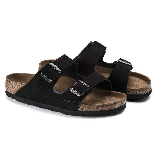 Birkenstock Arizona Black Suede Leather Unisex Sandals Size EU 37-45