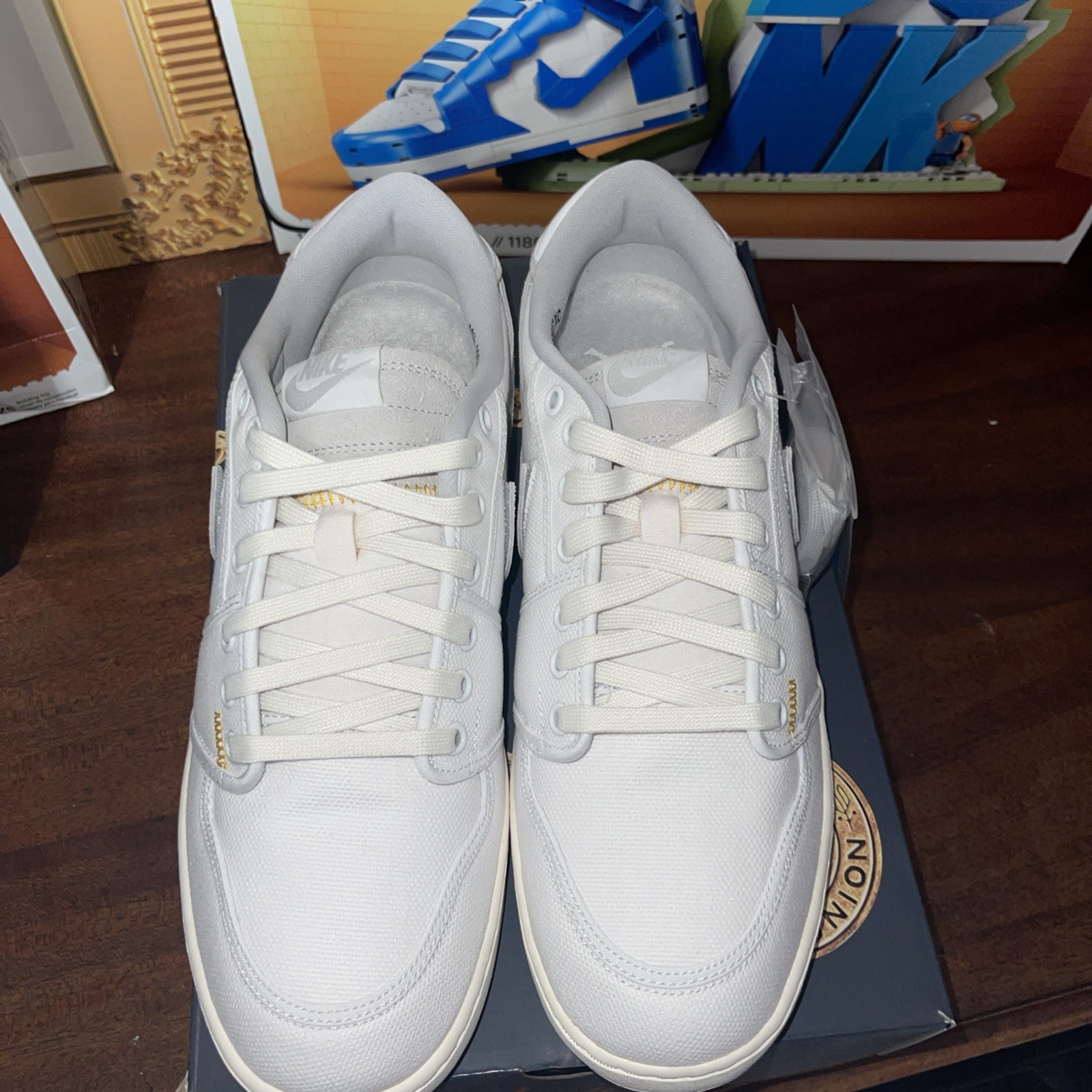 Air Jordan 1 Low AJKO, *White Sail Canvas*, Deadstock, Size 11.5