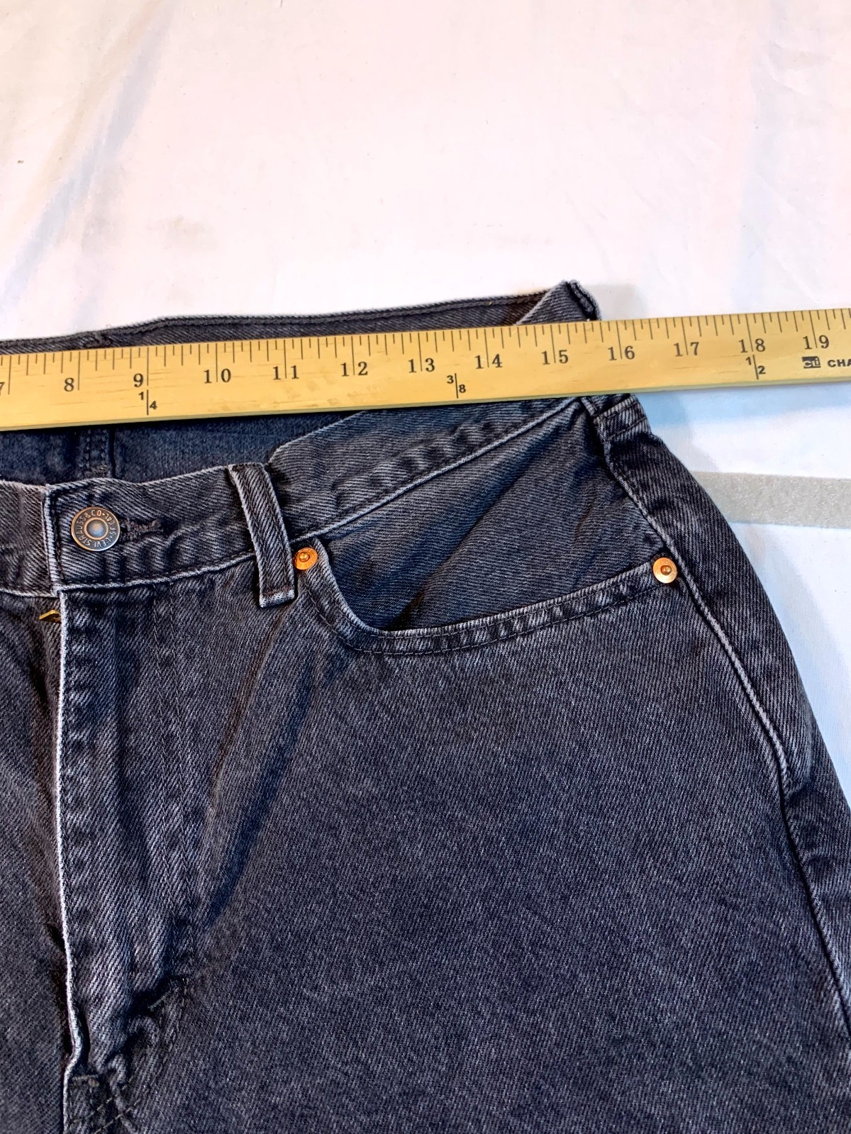 Levi’s 565 97 Loose Fit Straight Leg Jeans Mens 32×30 Gray Denim Logo Mid Rise