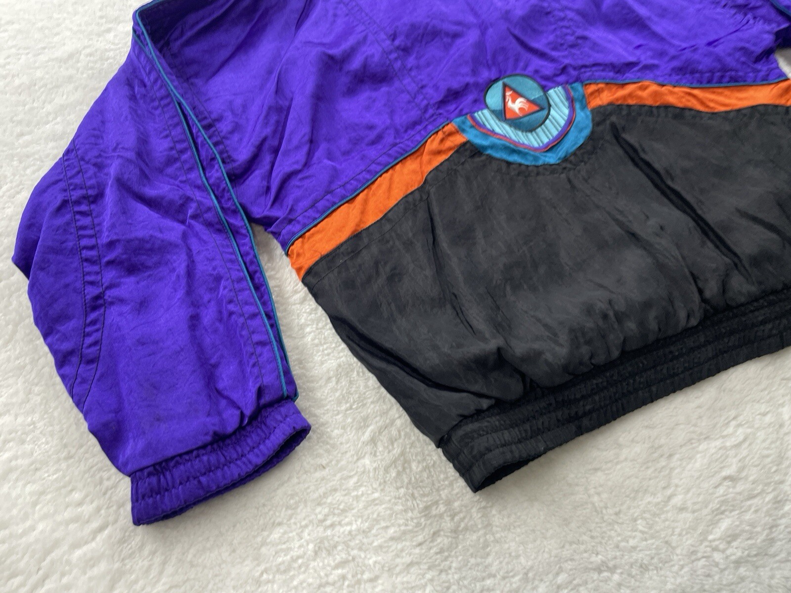 Vintage Le Coq Sportif Colorblock Windbreaker Jacket Mens M Purple 90s RN73349