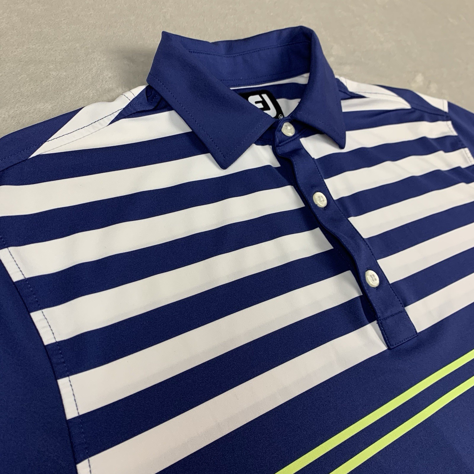 Lot Of 2 FootJoy Polo Shirts Mens Medium Short Sleeve Golf Course Logos Casual