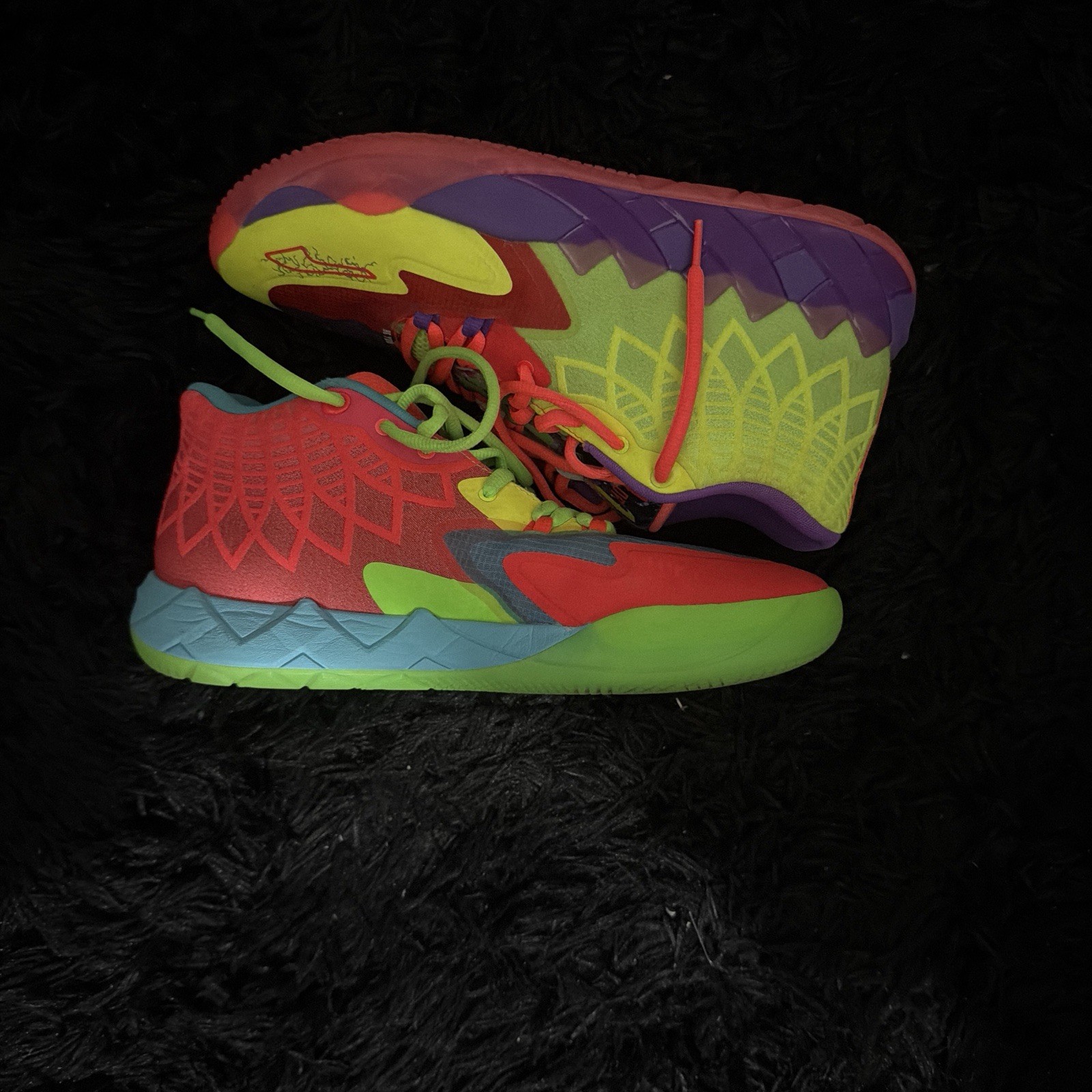PUMA MB.01 Be You Multicolor Colorblock Mid-Top Basketball Sneakers
