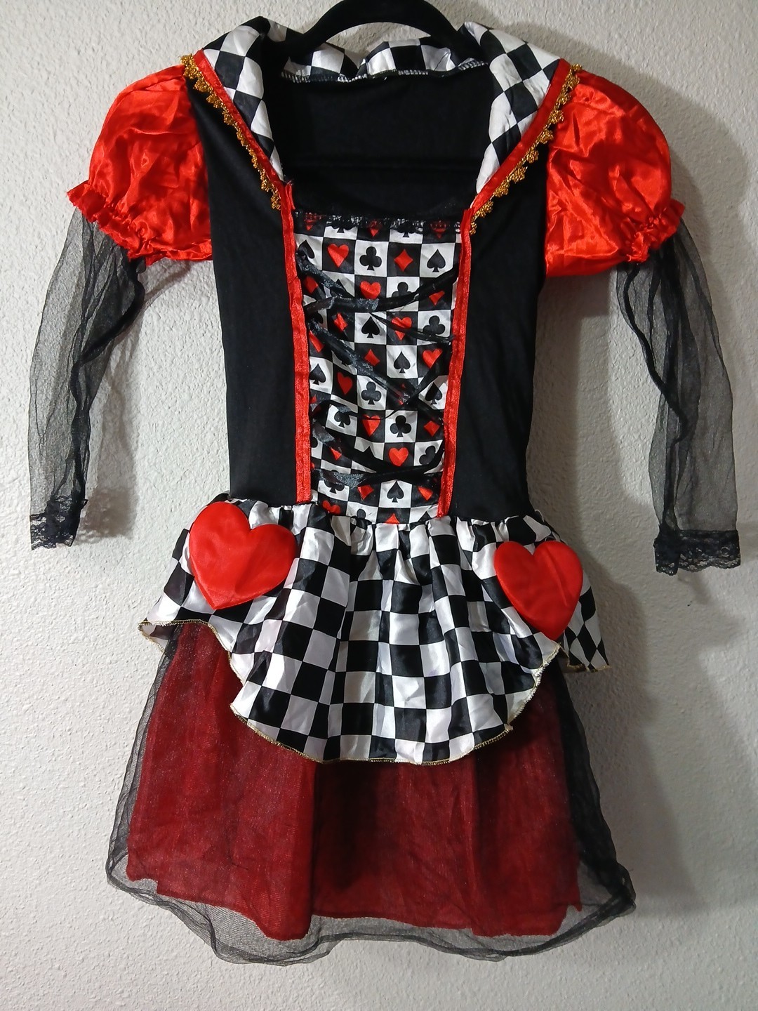 Child Queen of Hearts Costume Size M Check Measurements In Description