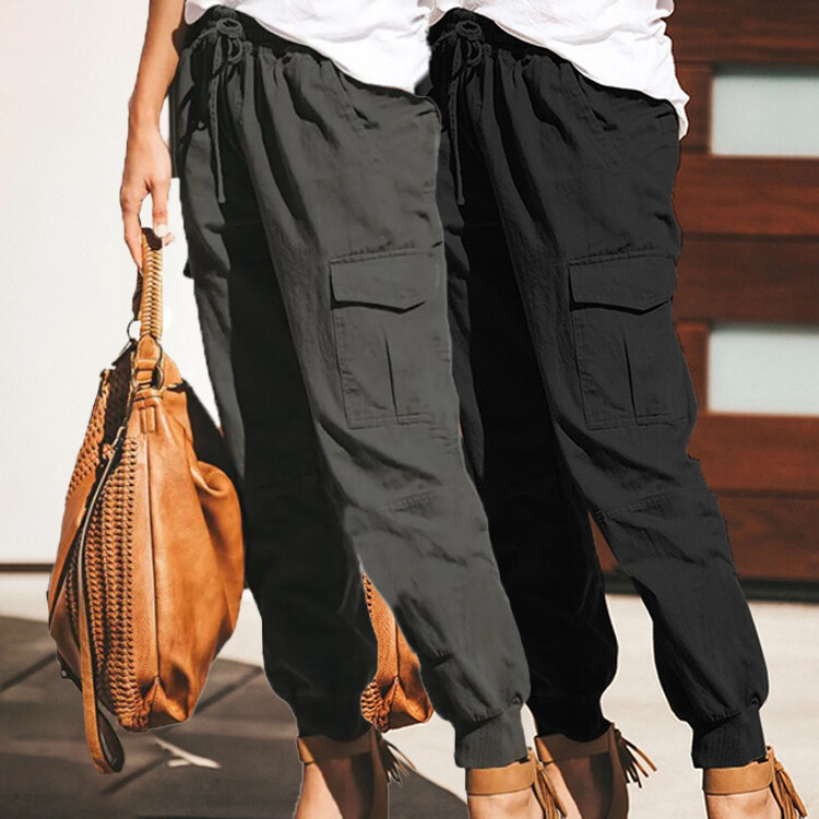 ON SALE!! Women’s Combat Cargo Trousers Joggers Casual Long Pants Casual Bottom