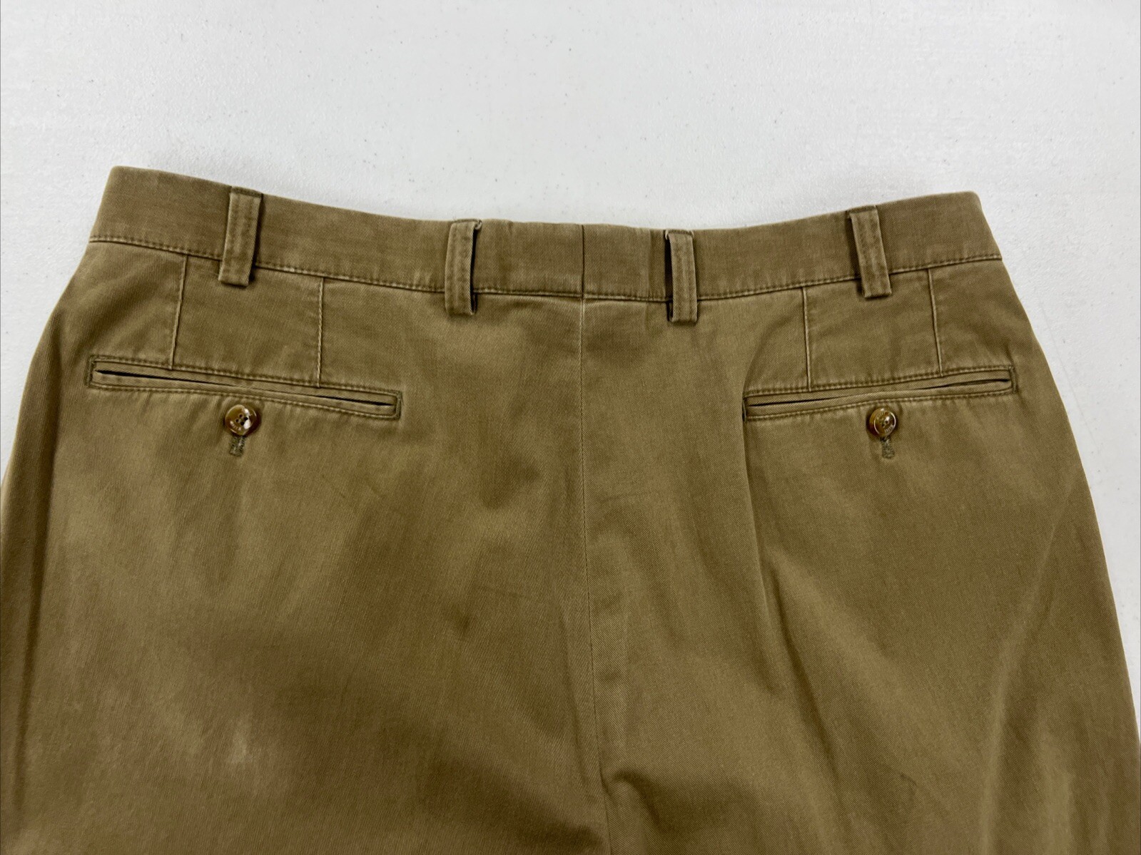 Hiltl Men’s Brown Solid Cotton Blend Khaki Pants 36/38 $295