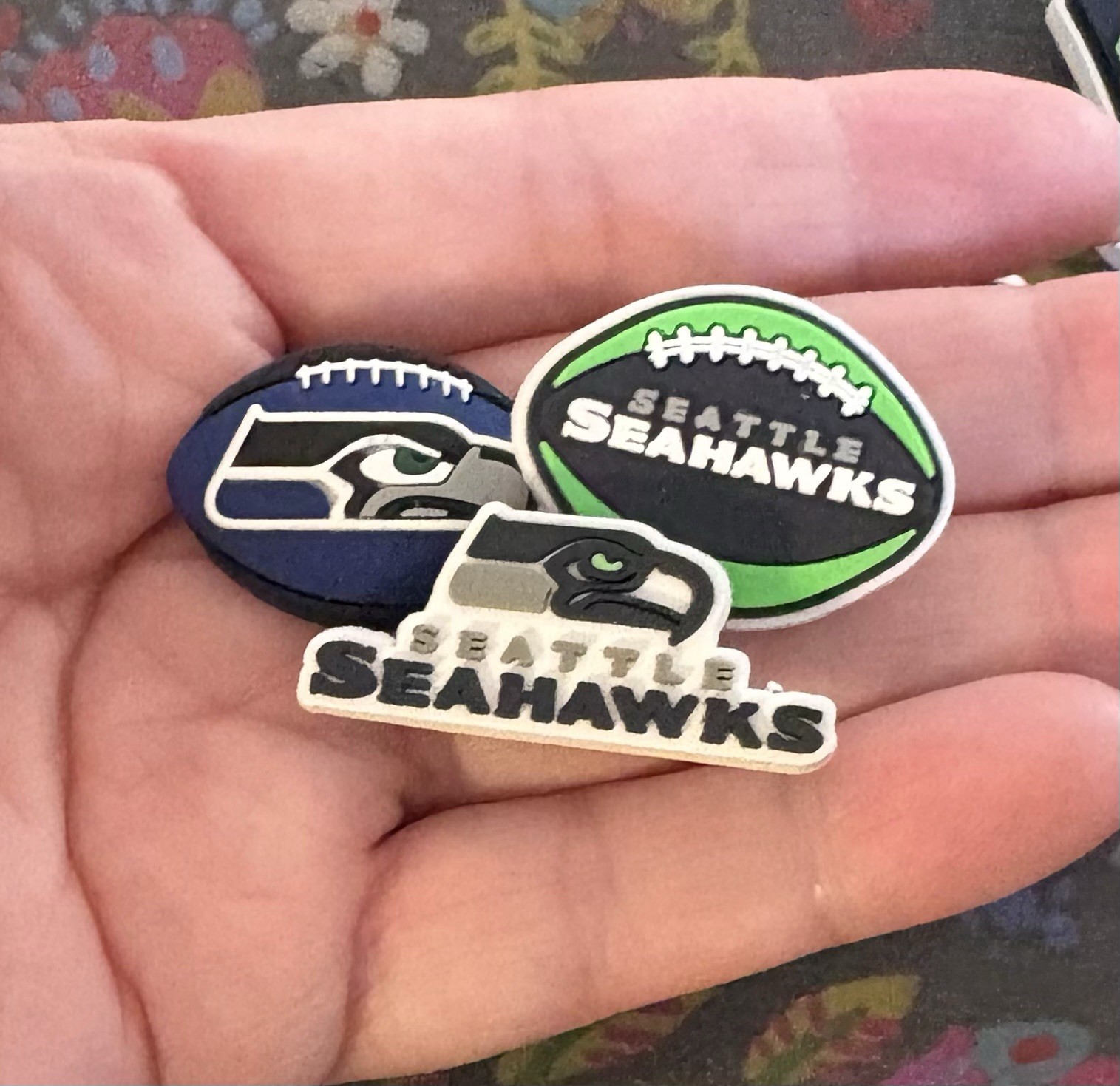 10 Piece SEATTLE SEAHAWKS Football Team Shoe Charms Shoe Decorations