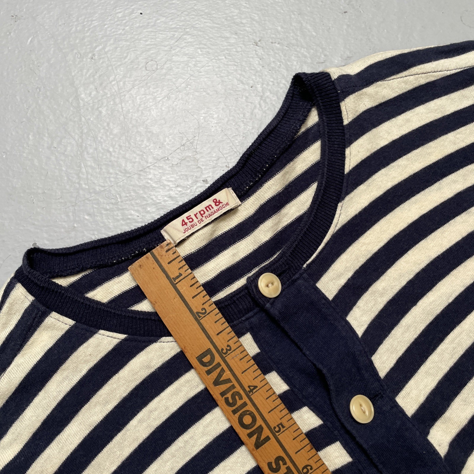 45rpm Joubu De Nagamochi Striped Button Cardigan Sweater Made Japan 3 (XS-S)