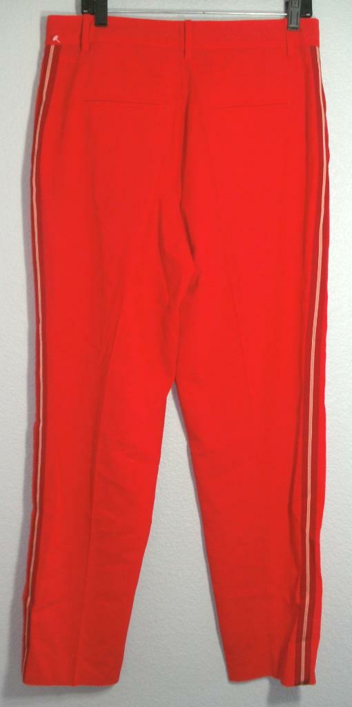 NWT Rag & Bone Oman Red Side Stripe Wool Blend Trousers Pants 10