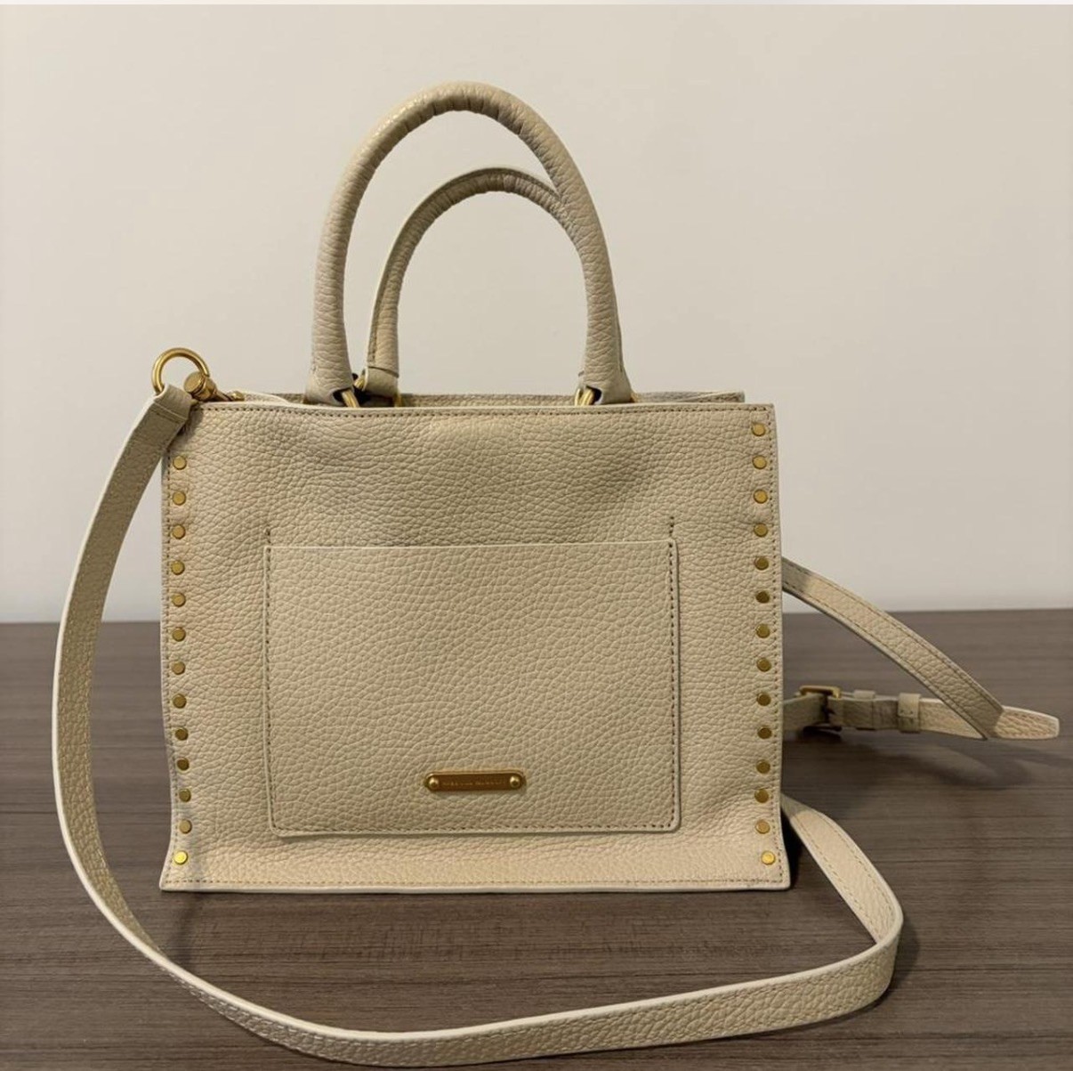 Rebecca Minkoff Darren small Tote Crossbody Strap Beige NWT