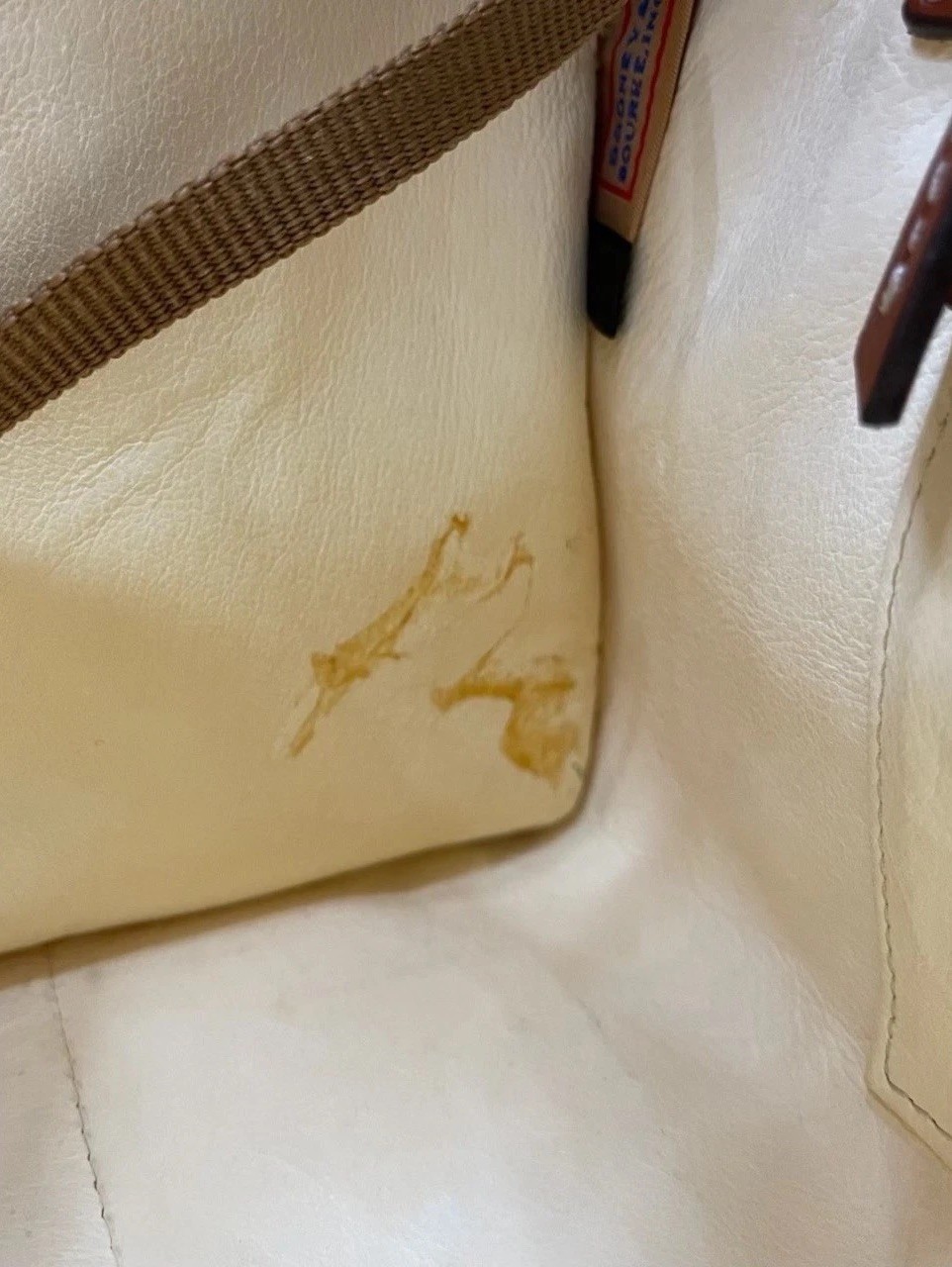 Dooney & Bourke Cambridge Zip Satchel Tan Pebbled Leather Tote Shoulder Bag READ