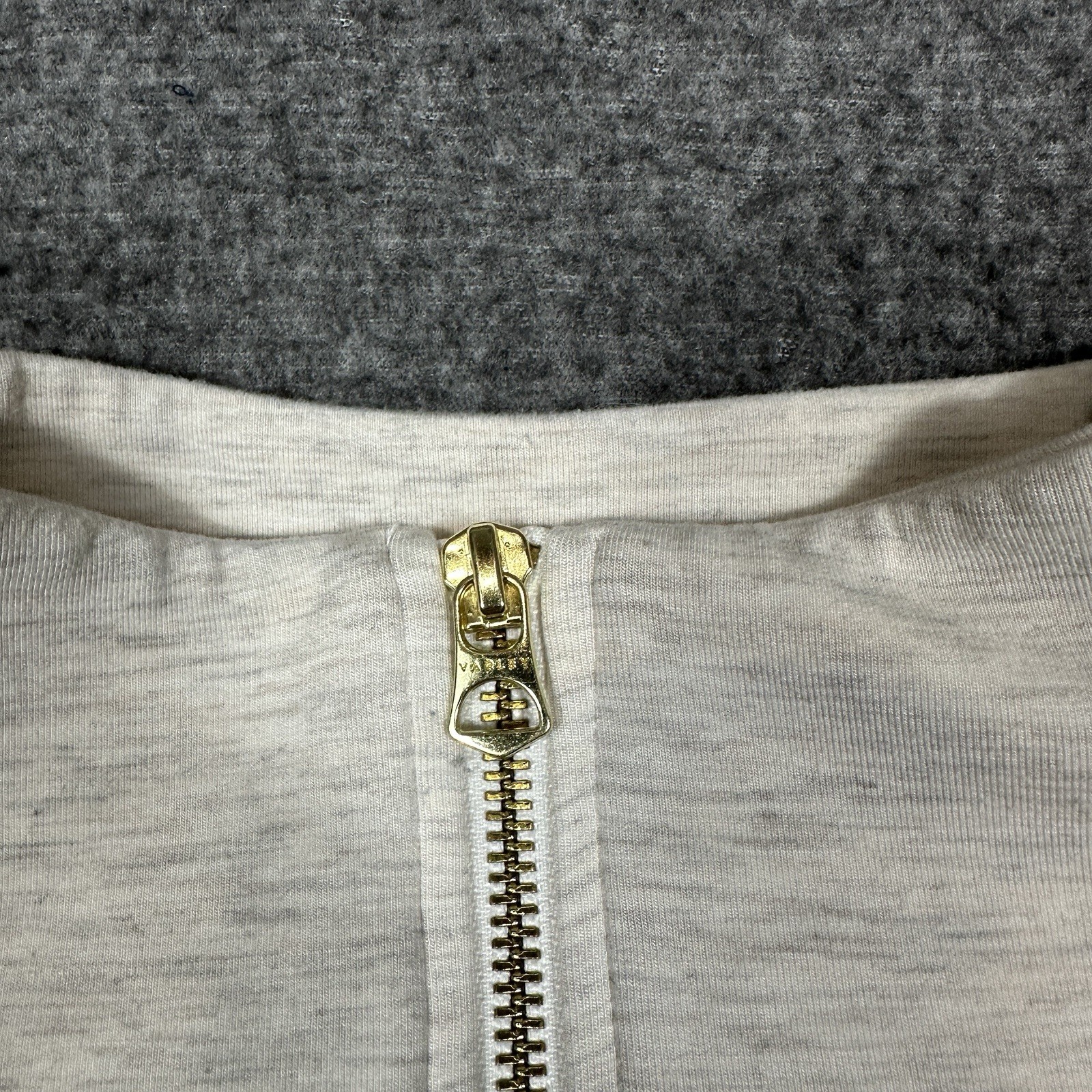 Varley Hawley Half-Zip Sweatshirt Beige Gray Women’s Large Oversized Athleisure