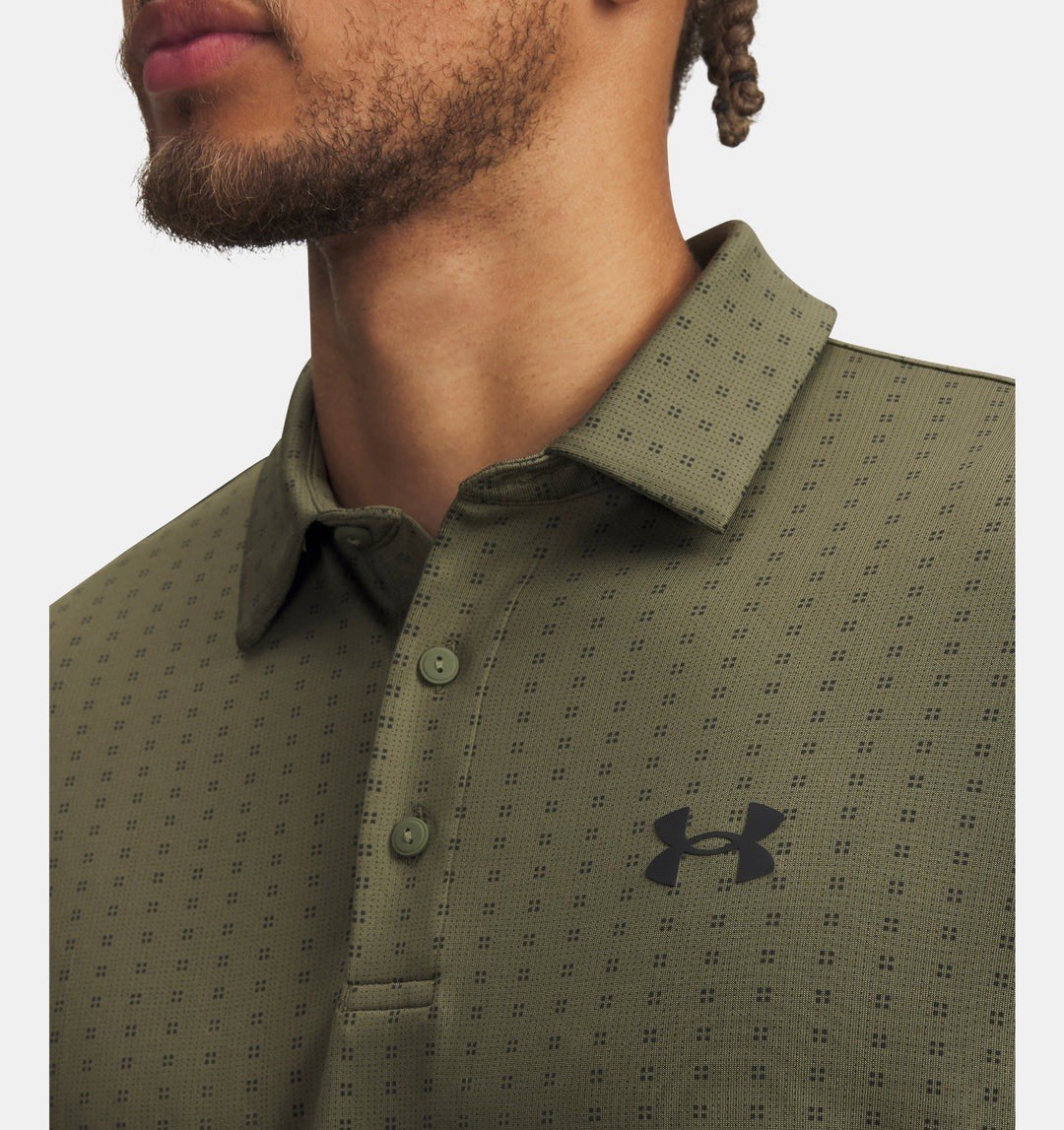 Tall Sizes🔥Under Armour Mens Polo Playoff 3.0 Printed Golf Shirt Marine Olive