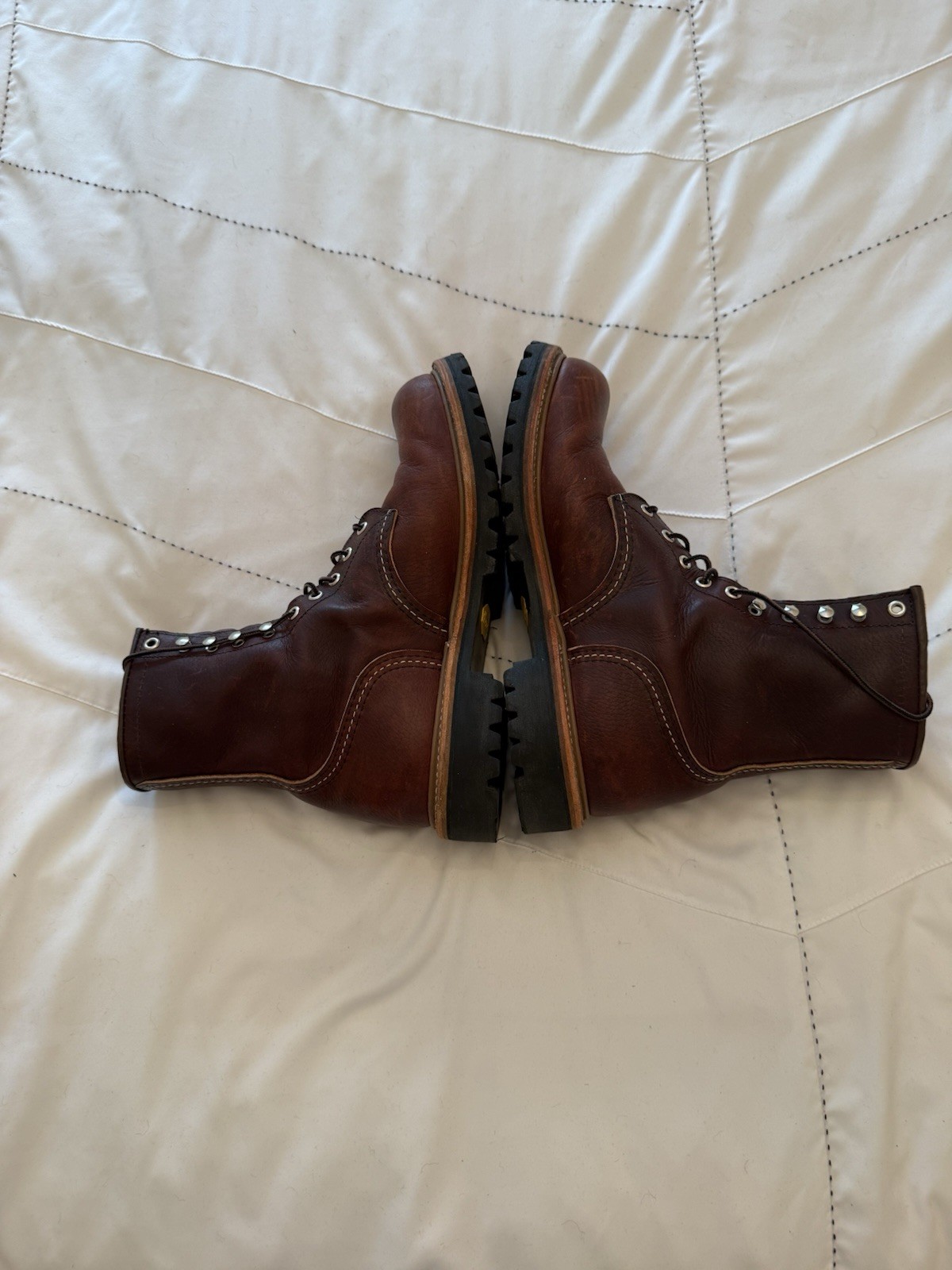 Red Wing Heritage 4585 Men’s Leather Logger Boot Size 9D Brown EUC
