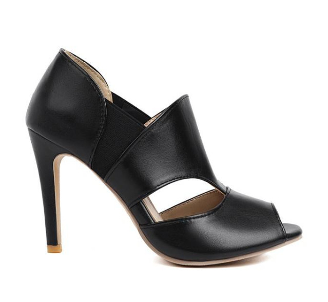 Women’s Peep Toe Hollow Out Sandals High Stiletto Heels Pumps Shoes Plus Size OL