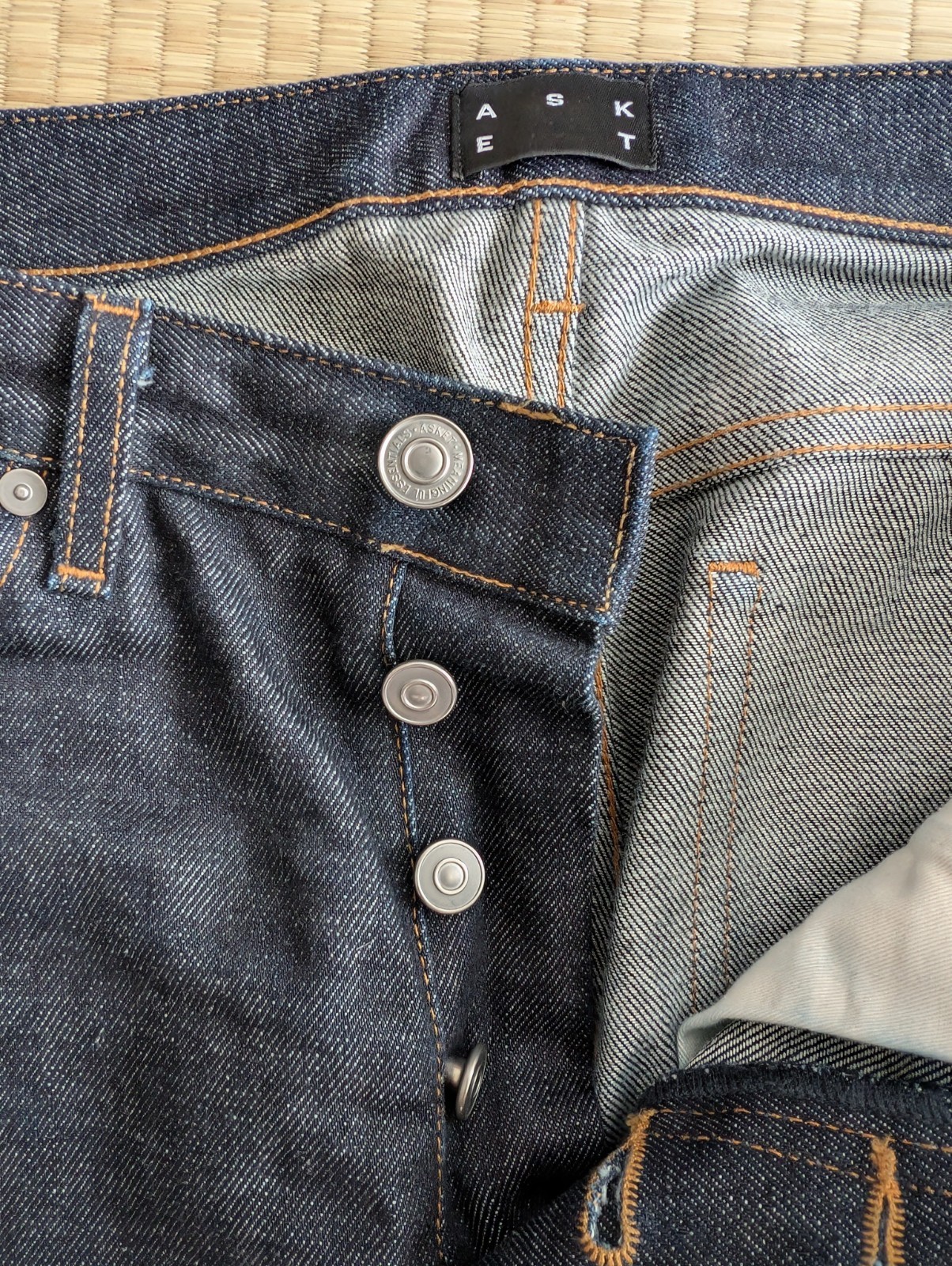 ASKET Raw Denim Regular Jeans Men’s Size 31 x 30 Made in Italy