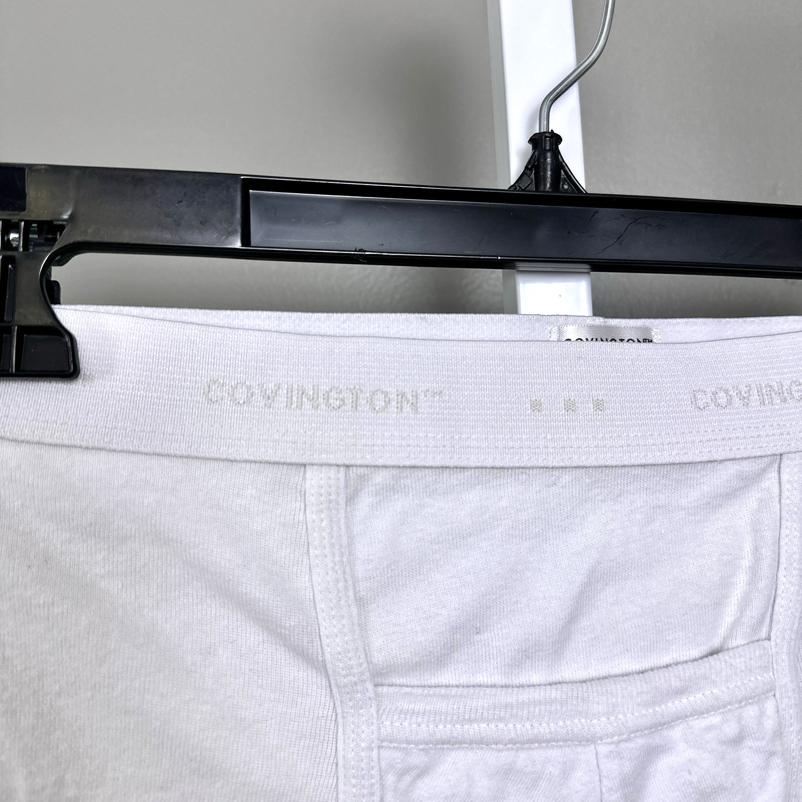 Vintage Covington Briefs Large 36-38 Pouch Pocket White Cotton Sears Underwear