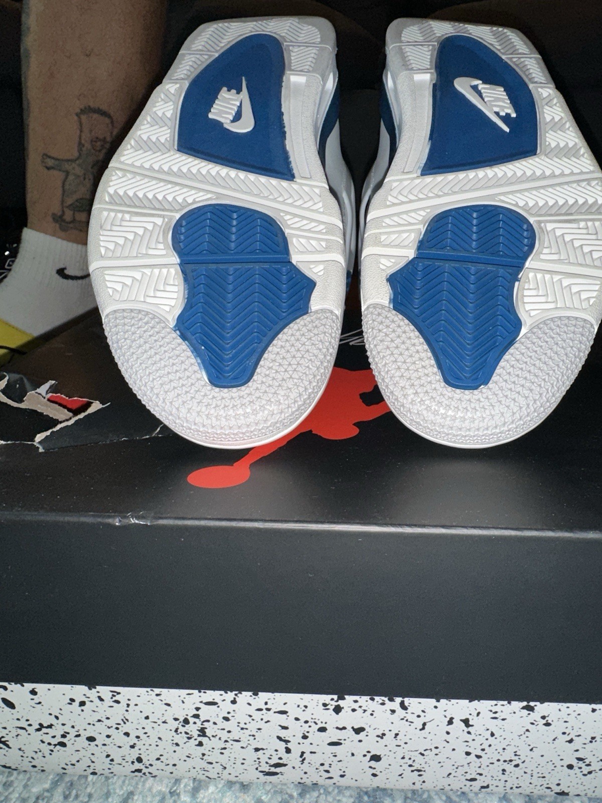 Air Jordan 4 Military Blue Size 8 Top White/Blue/Gray Men’s