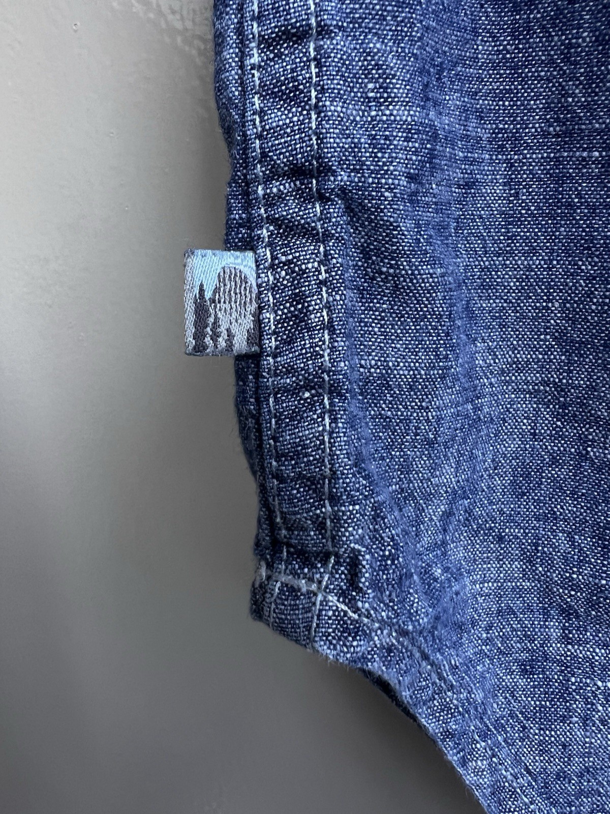 Royal Robbins Chambray Linen Blend Popover Gorpcore Shirt Blue M Travel Safari