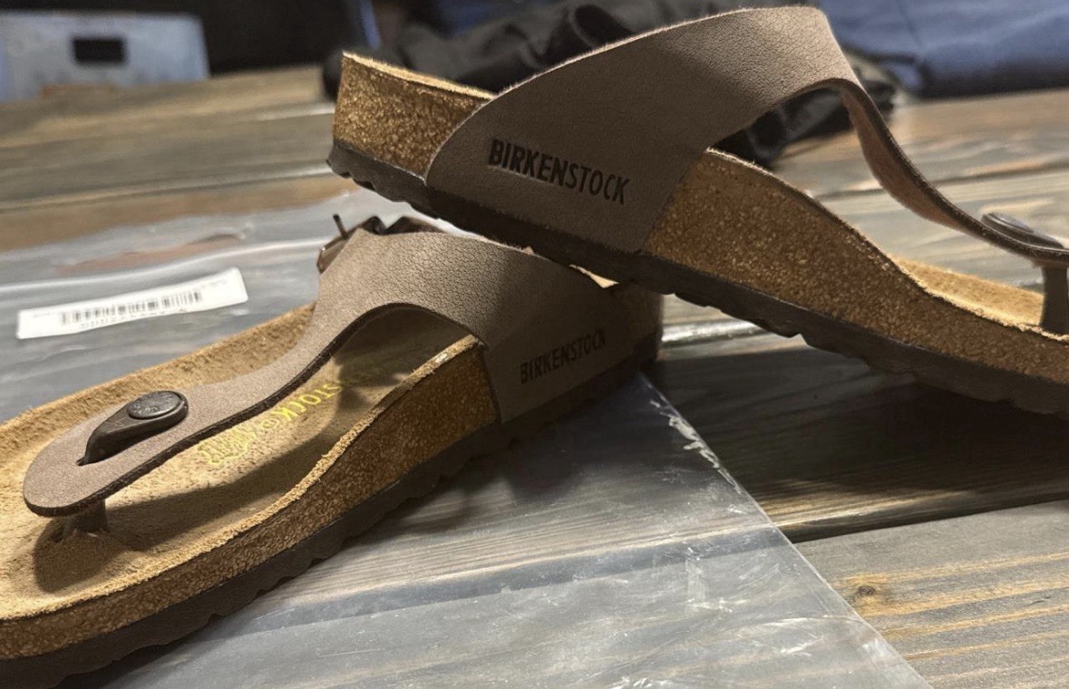 Birkenstock Gizeh Birko-Flor thong Sandal, Size 9 – Brown