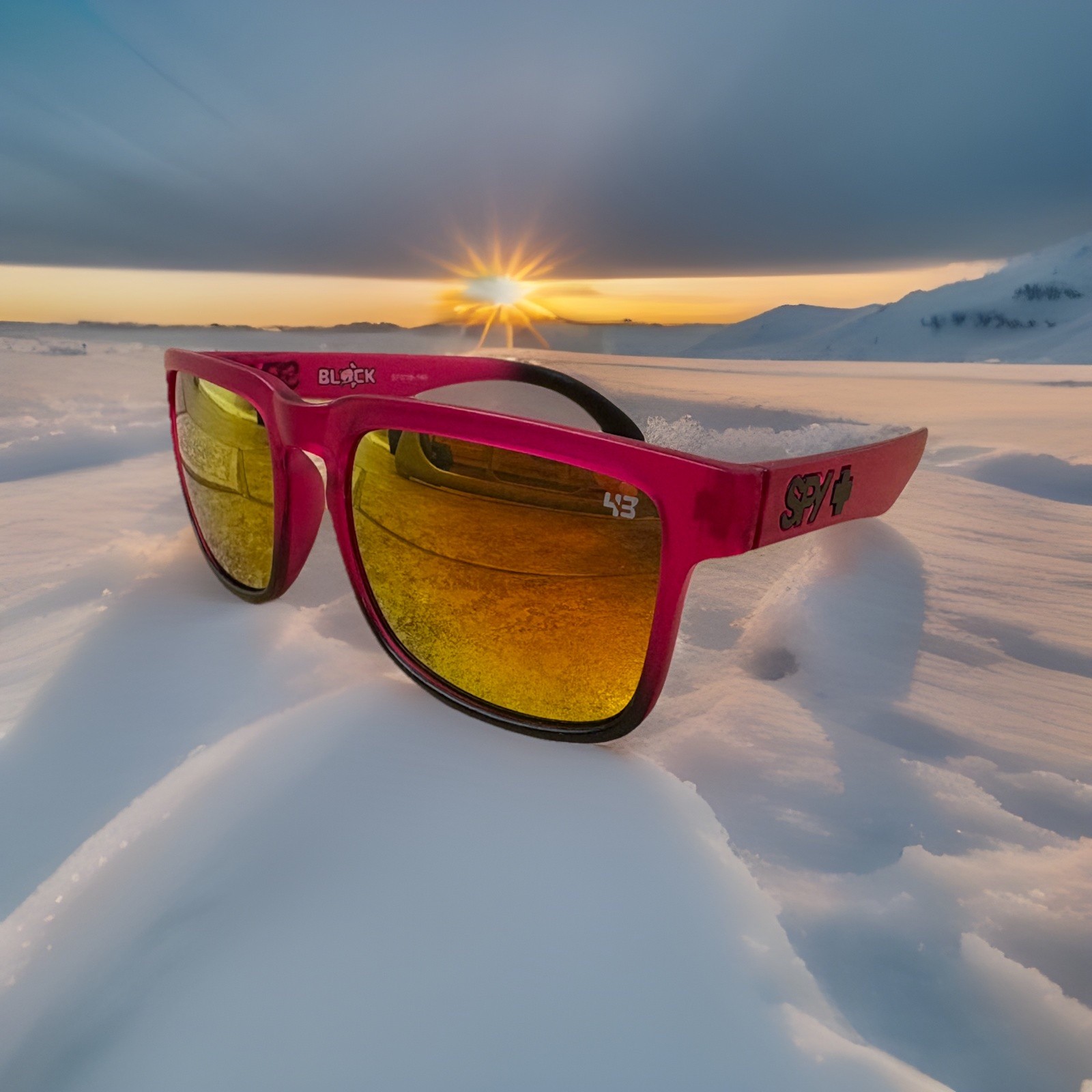 New SPY+ Helm Sunglasses Black Pink Frame Mutli color Lense UV400 Unisex