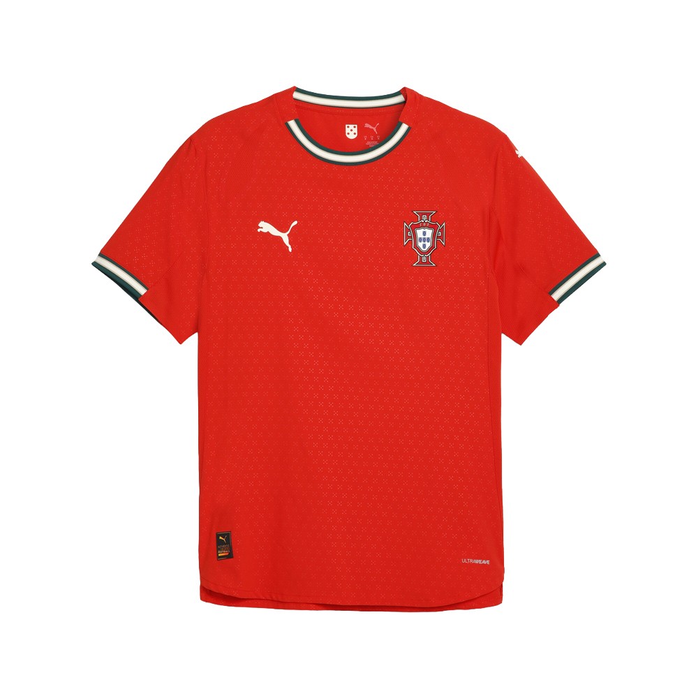 PUMA Portugal ’25 Home Authentic Crew Neck Short Sleeve Replica Jersey Mens Size