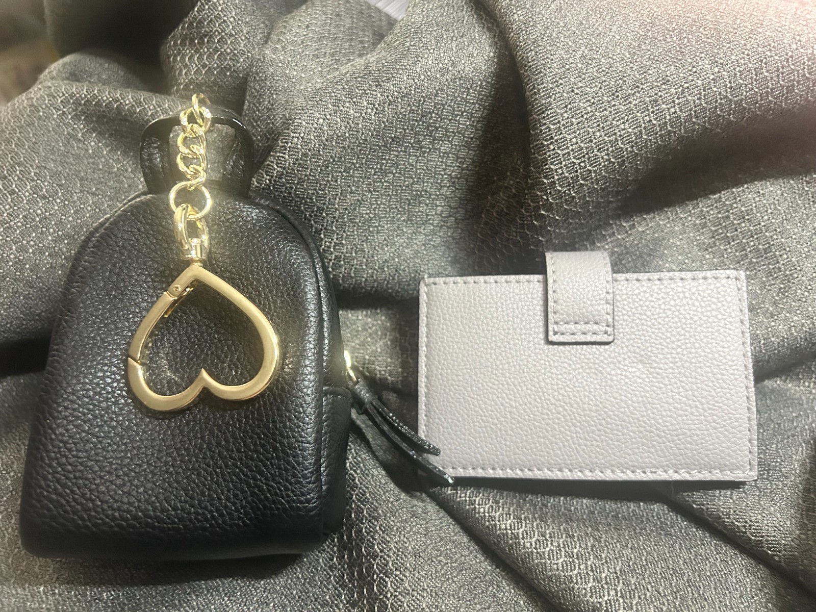 Victoria’s Secret Credit Card Case w/ Keychain Coin Wallet Rose Colorblock New