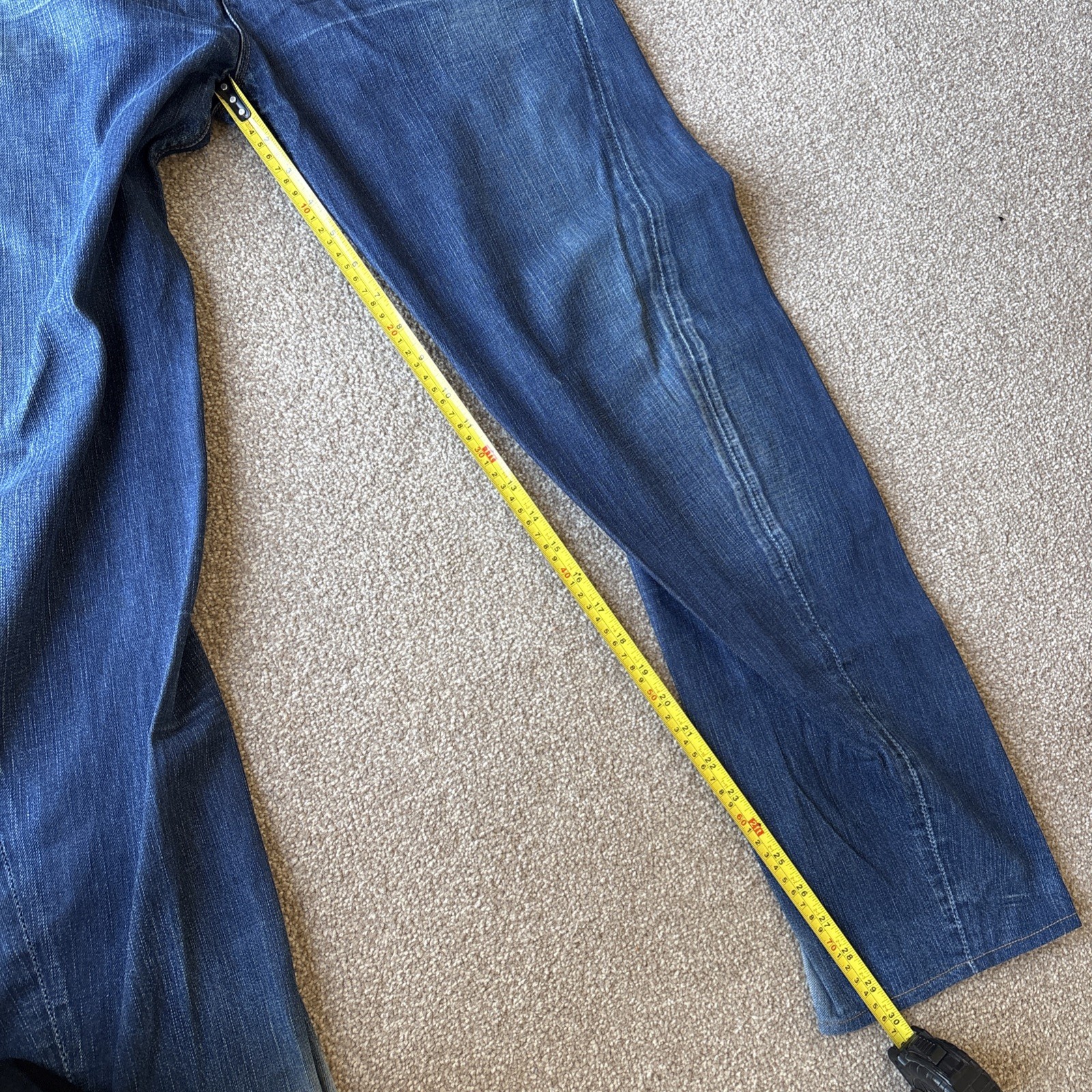 Levi’s Engineered Twist Blue Denim Jeans Cinch Back 33 x 30