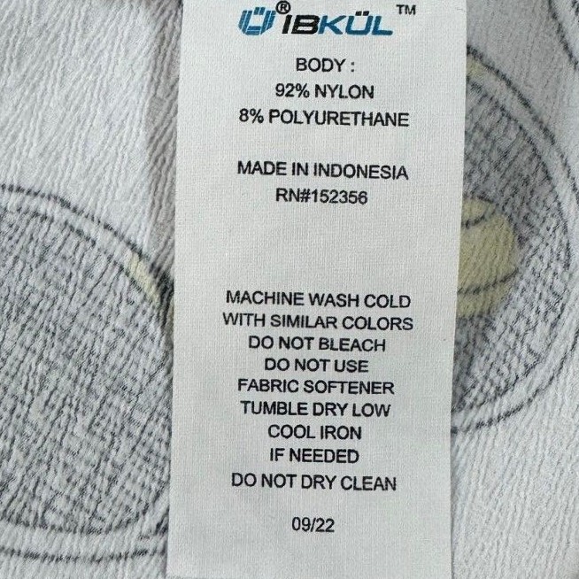 NWT IBKUL Golf Tennis Print 1/4 Zip Top Shirt XS S M L XL 2X White Activewear T2