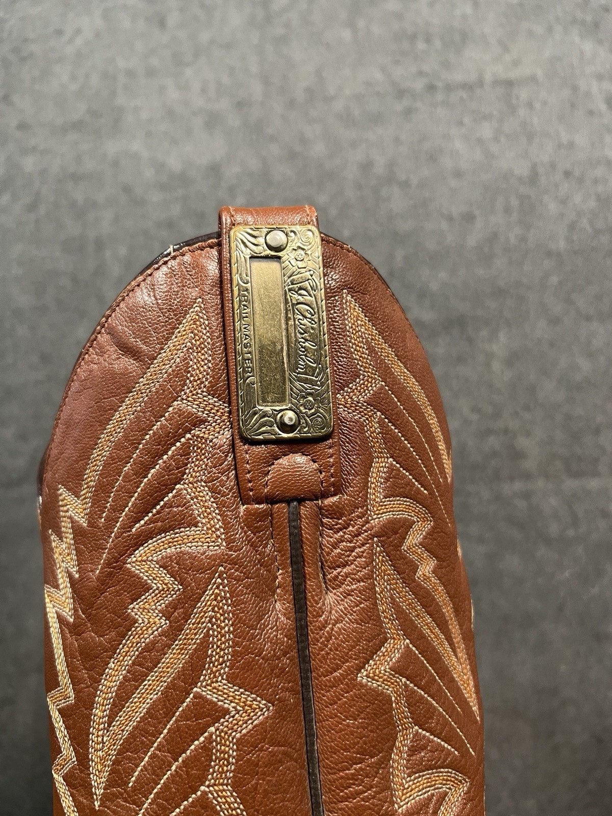 J Chisholm Boots Men’s Handcrafted Western Leather Size 9D Tan