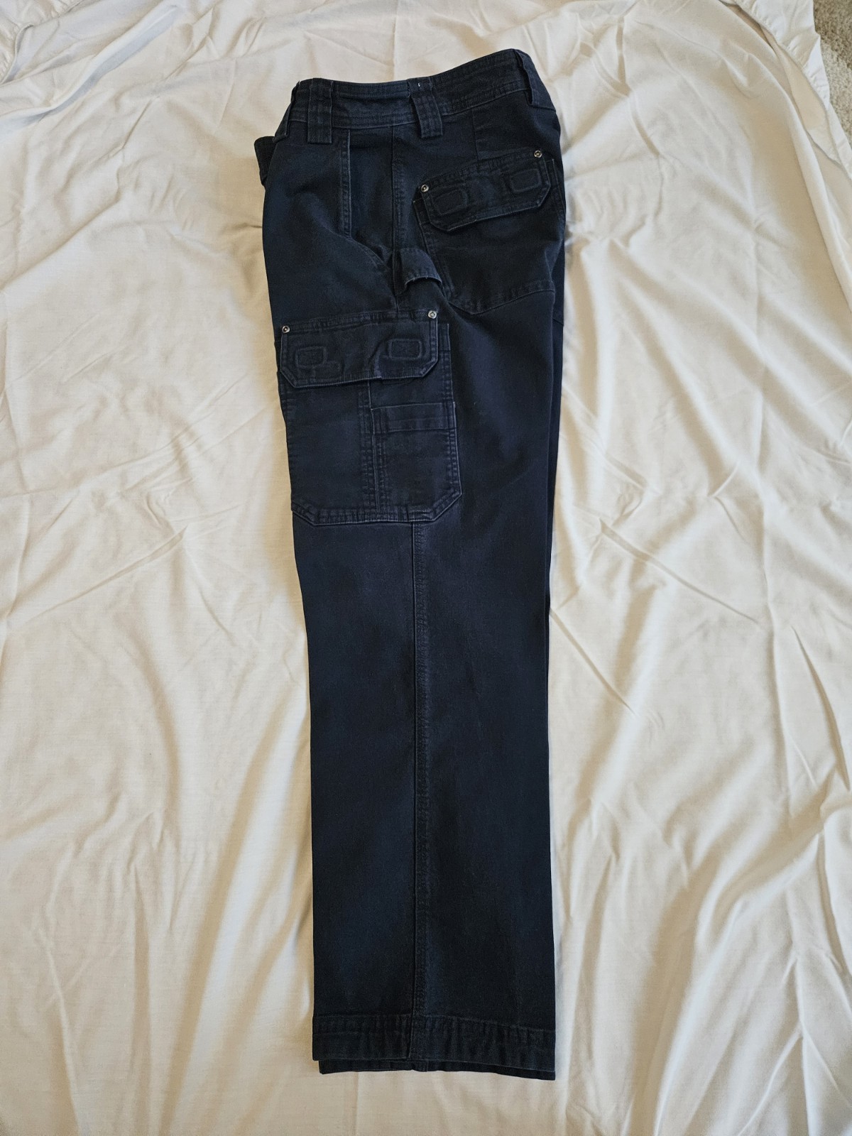 Duluth Flex Fire Hose Pants Mens 32×30 Blue Cargo Standard Fit Workwear Utility