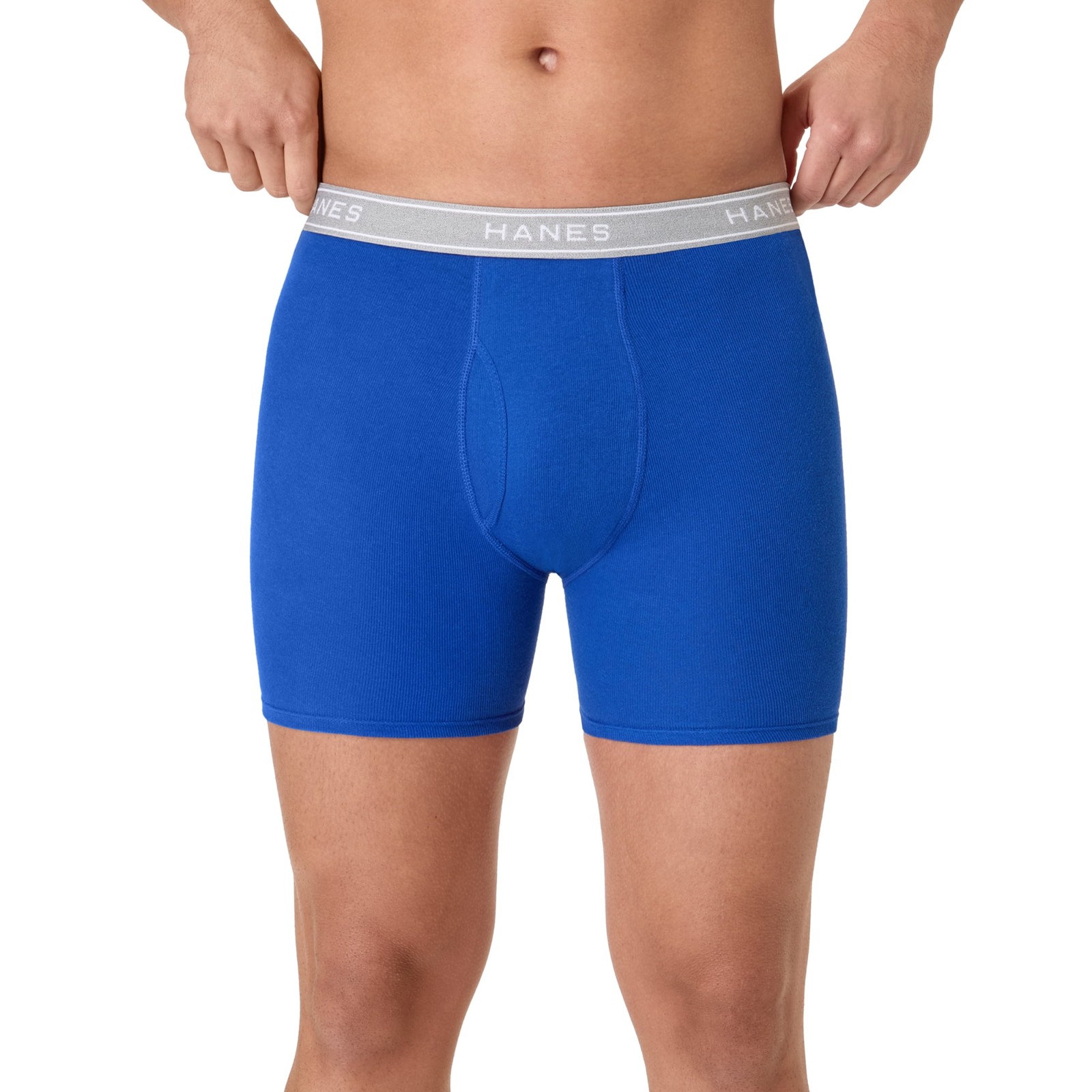 Hanes Men’s Cotton Boxer Briefs Multipack Sizes M-XL, Assorted Colors