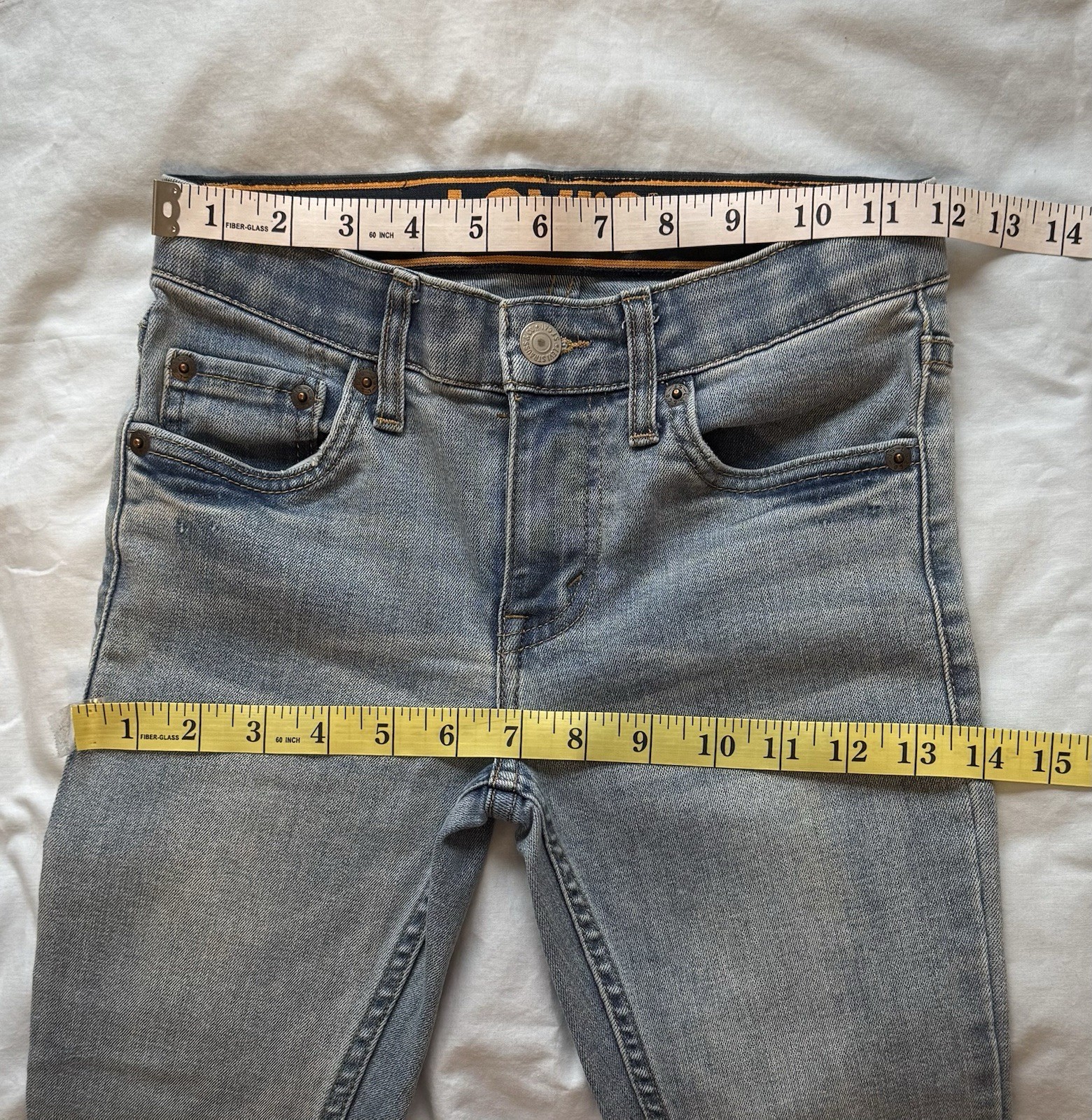Levi’s Boys 510 Stretch Blue Jeans Size 8 Zipper Closure Inseam 22.5 inch..