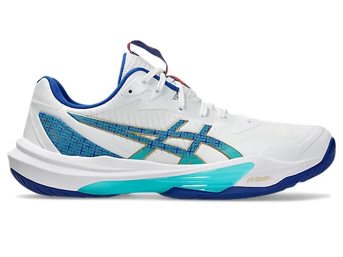 ASICS SKY ELITE FF 3 1051A093 960 White Asics Blue Volleyball Shoes