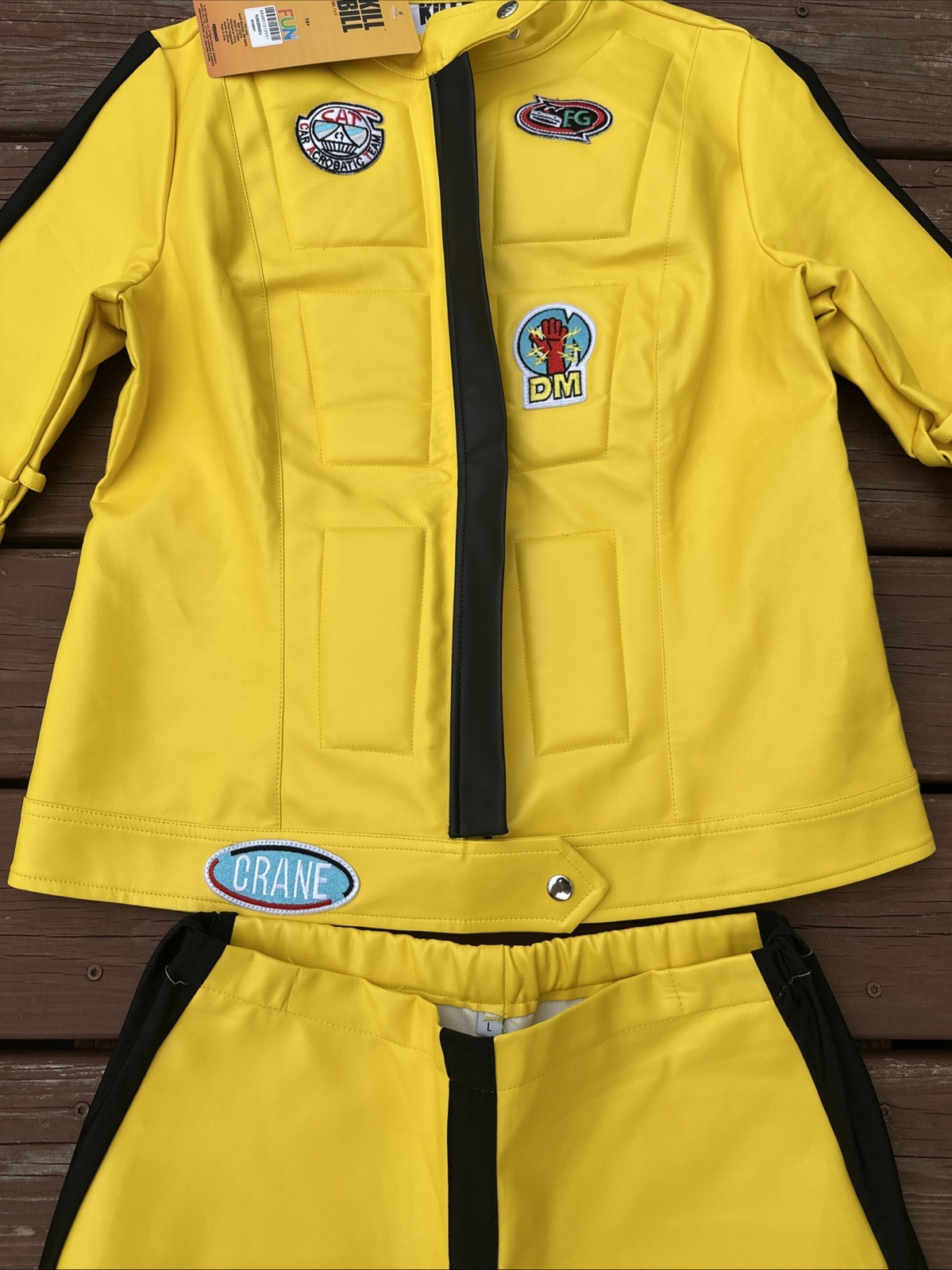 NWT Kill Bill Beatrix Kiddo Size 14 Motorcycle Suit Cosplay Bride New With Tags