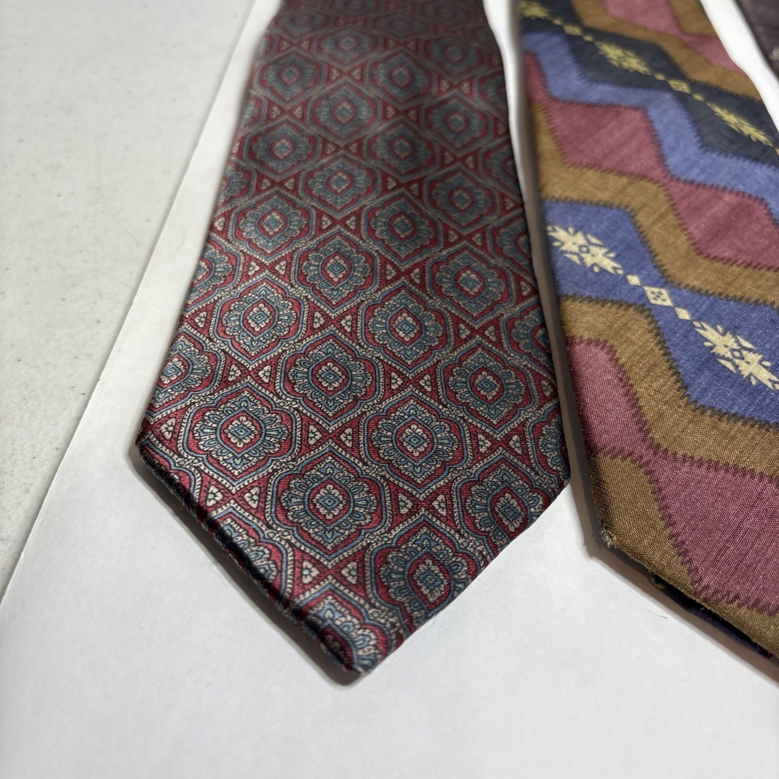 Set Of 4 Made in USA! Lands’ End, All Silk Men’s Ties Lot of 4 Different Colors