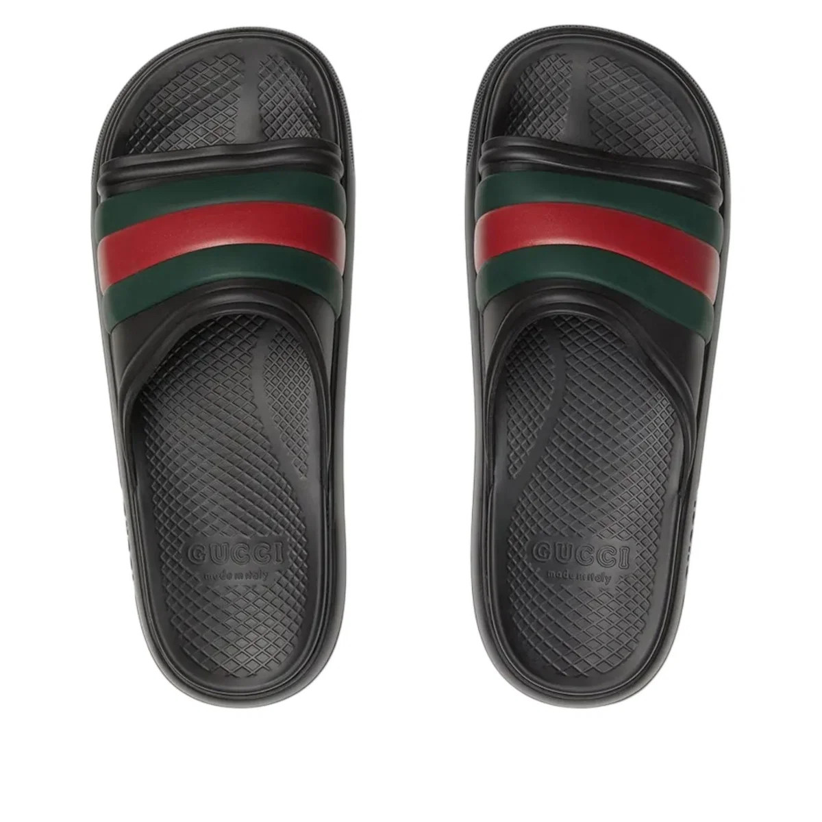 GUCCI Men’s Web Slide Sandal Black/Green/Red Size 9 (US) NIB 780286 J8700 1025
