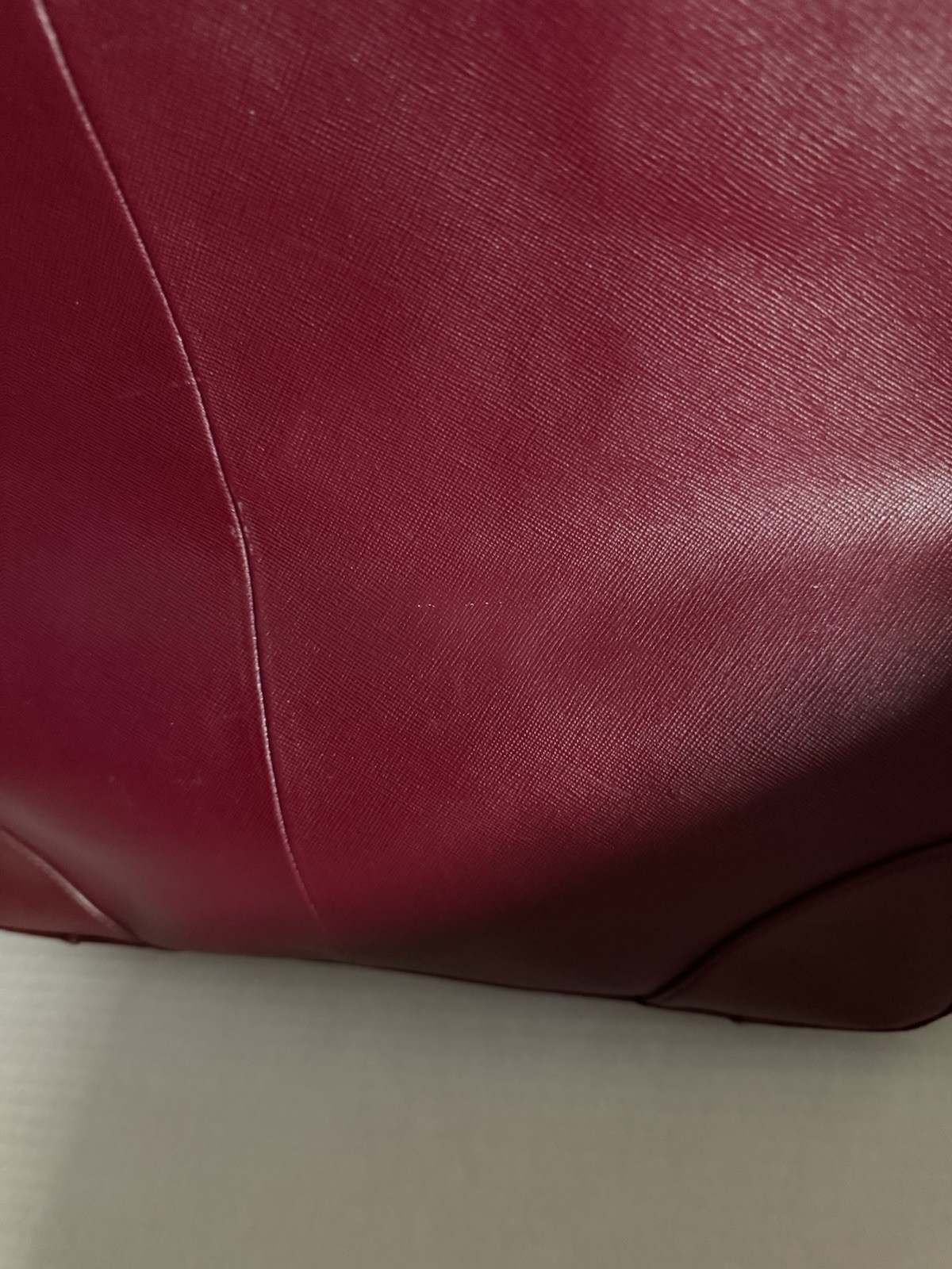 Tory Burch Burgundy Tote Robinson With Mirror