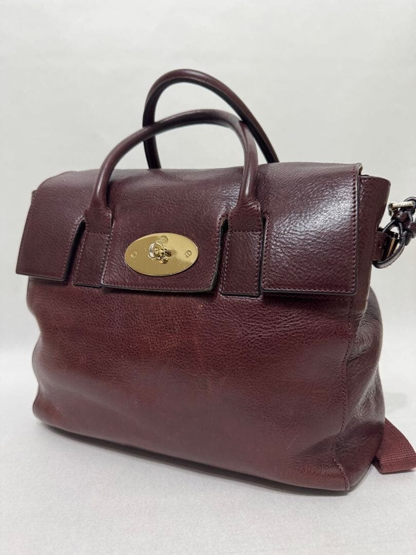 Mulberry Bayswater Cara Delevingne Lion Heart Bordeaux 3 Way Backpack Auth