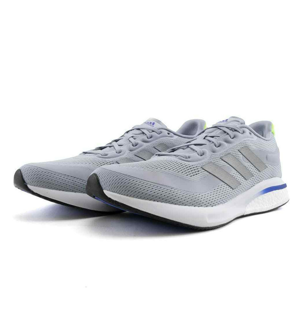 Mens Adidas Supernova Halo Silver Running Shoes Size 7.5 Sneaker NEW