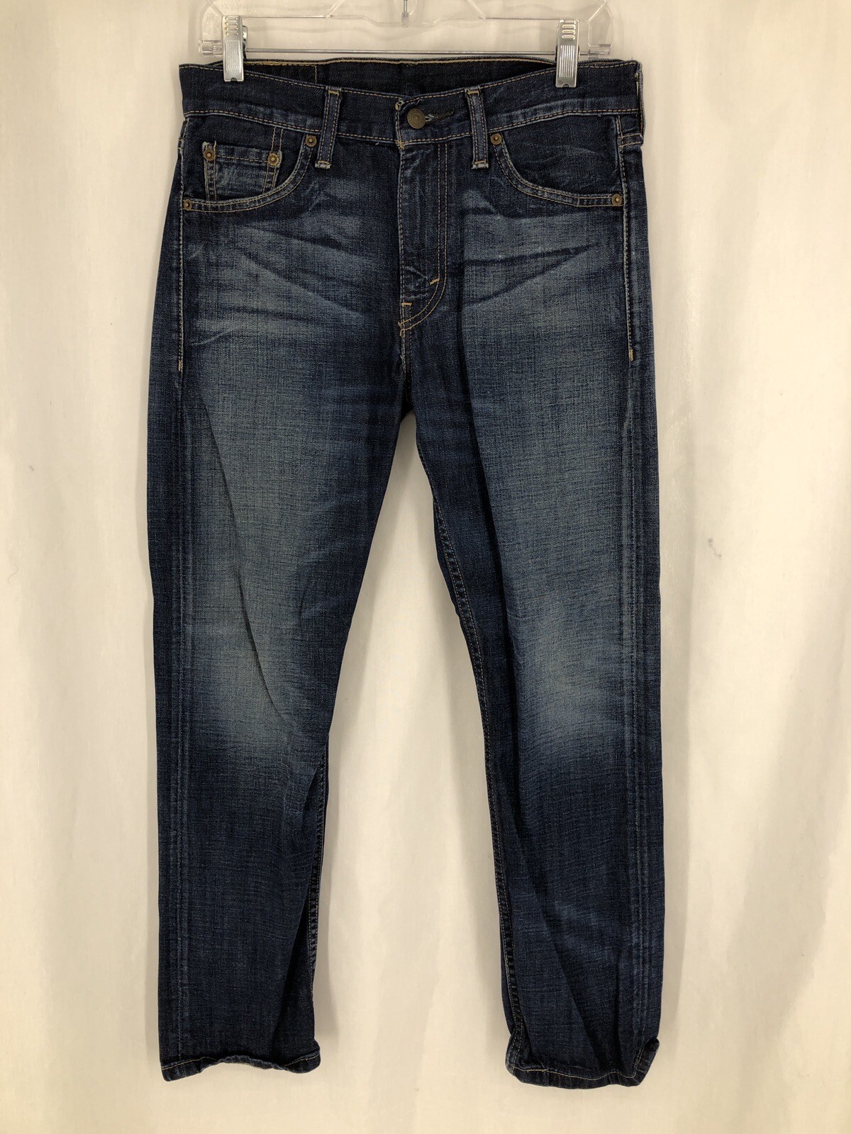Levis 513 Slim Fit Straight Leg Medium Wash Denim 100% Cotton Jeans 30×30 31×29