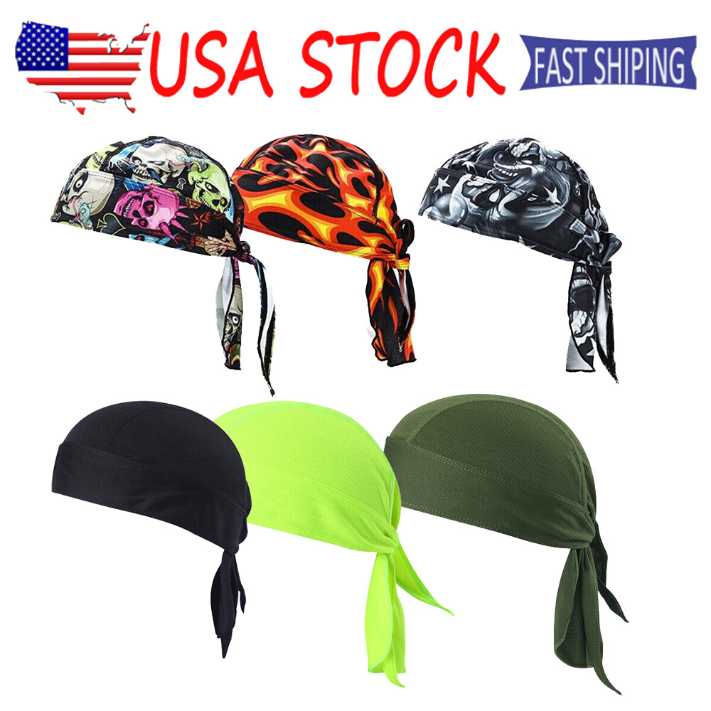 Do Dew Rag Skull Cap Cooling Helmet Liner Beanie Bandana Head Wrap Hat for Men