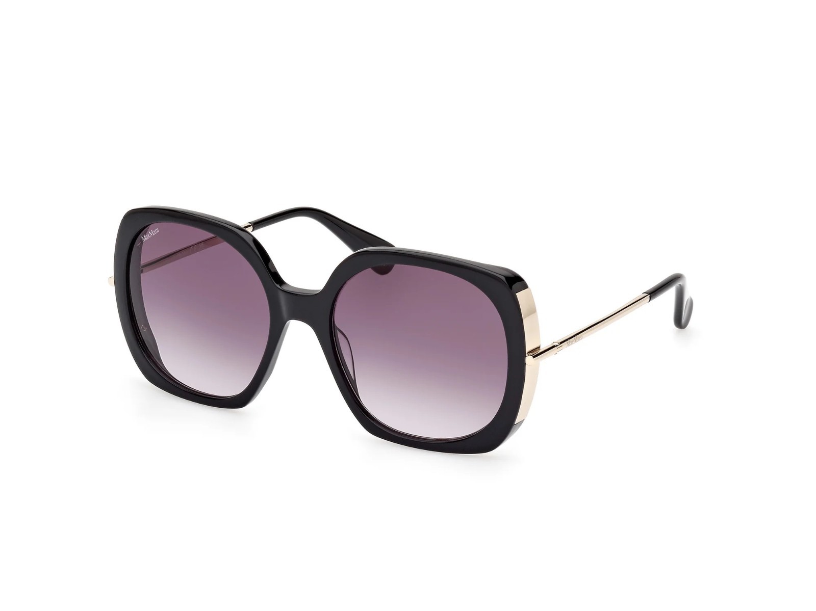 NEW MAX MARA MM0079 01B BLACK/SMOKE GRADIENT AUTHENTIC SUNGLASSES 58-19-135