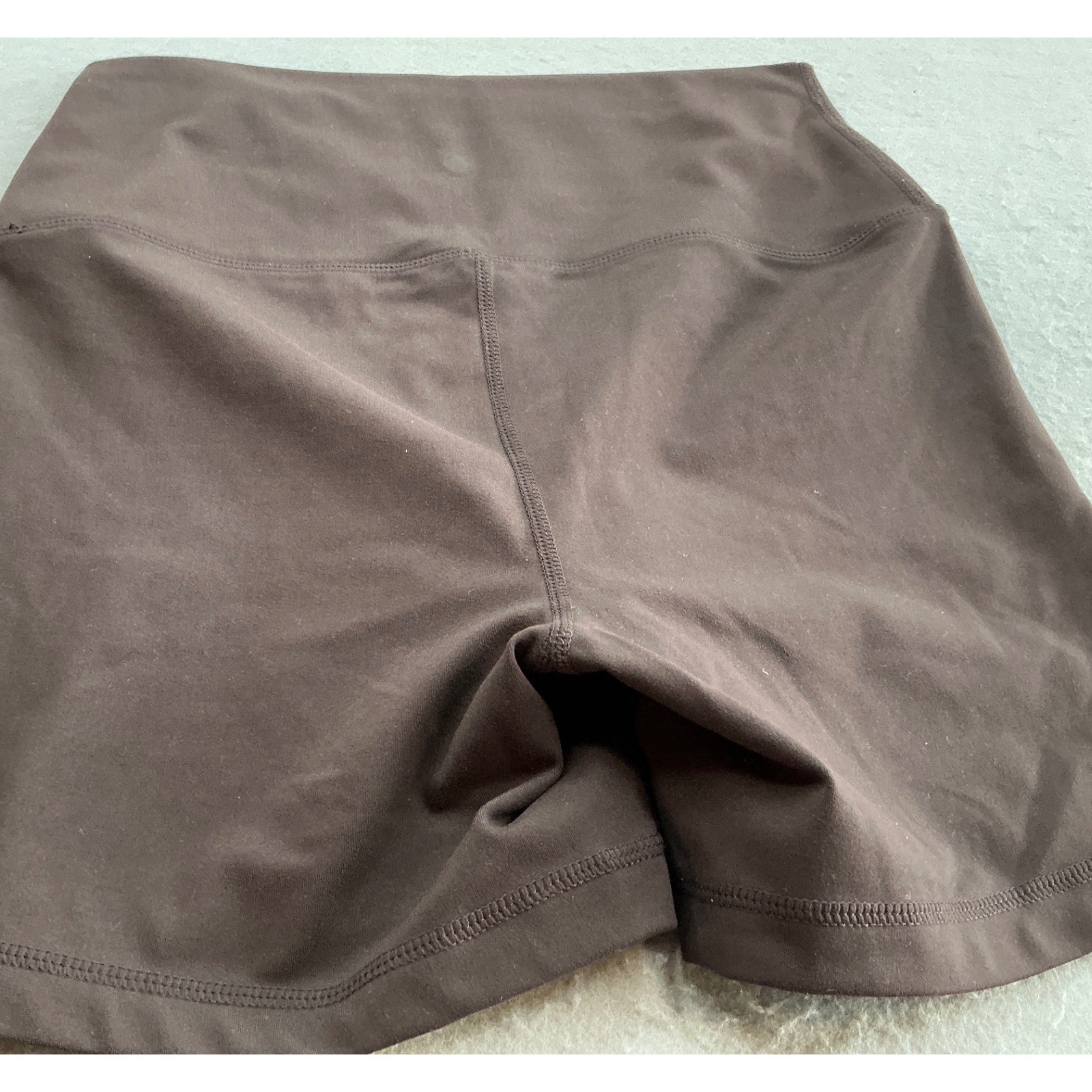 Yogalicious Lux Everyday 5″ Short Brown High Waist Biker Shorts Large Activewear