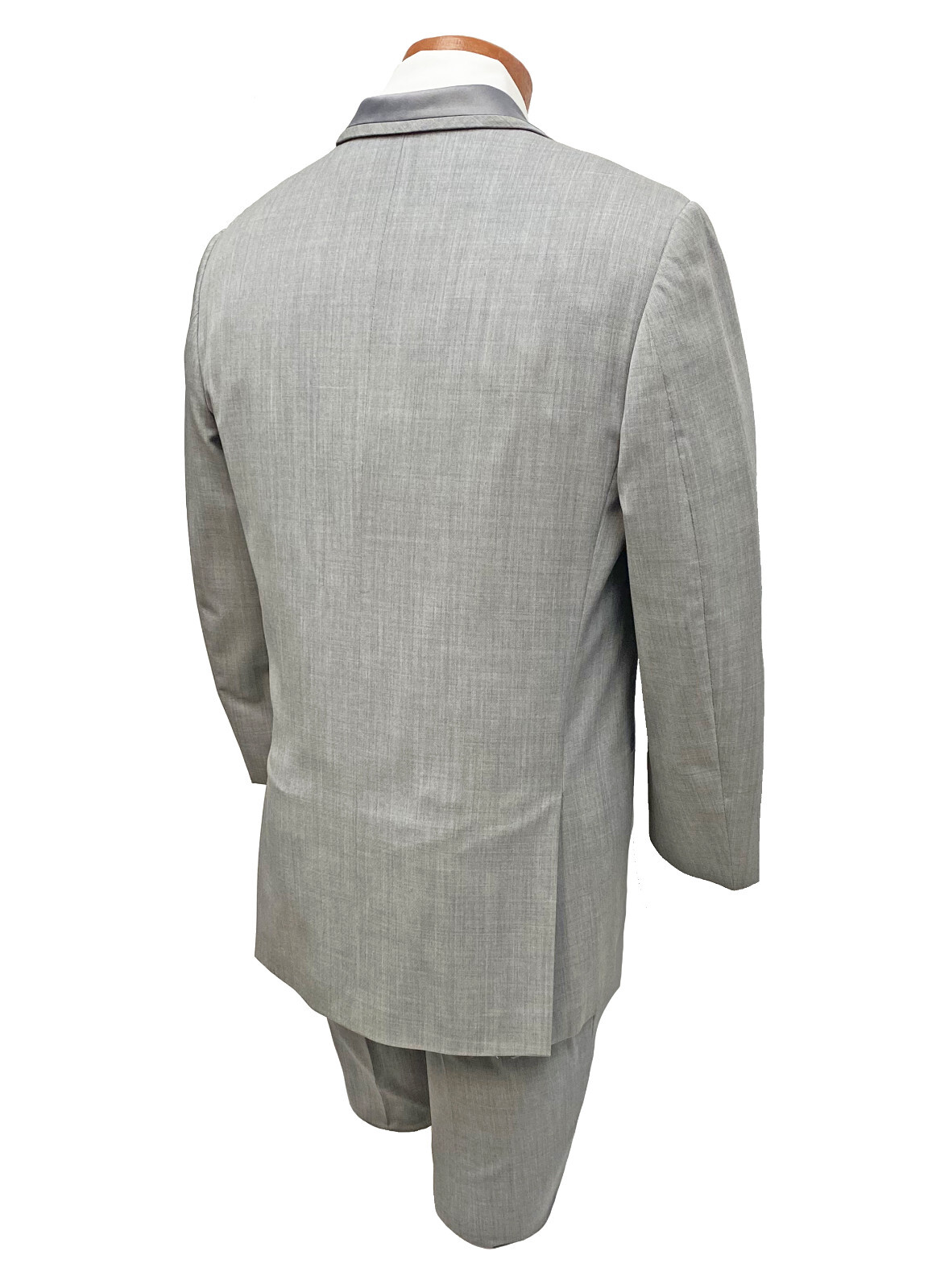 Jean Yves Twilight Men’s Heather Grey Tuxedo 3 Piece Suit with Vest Size 42L 35W
