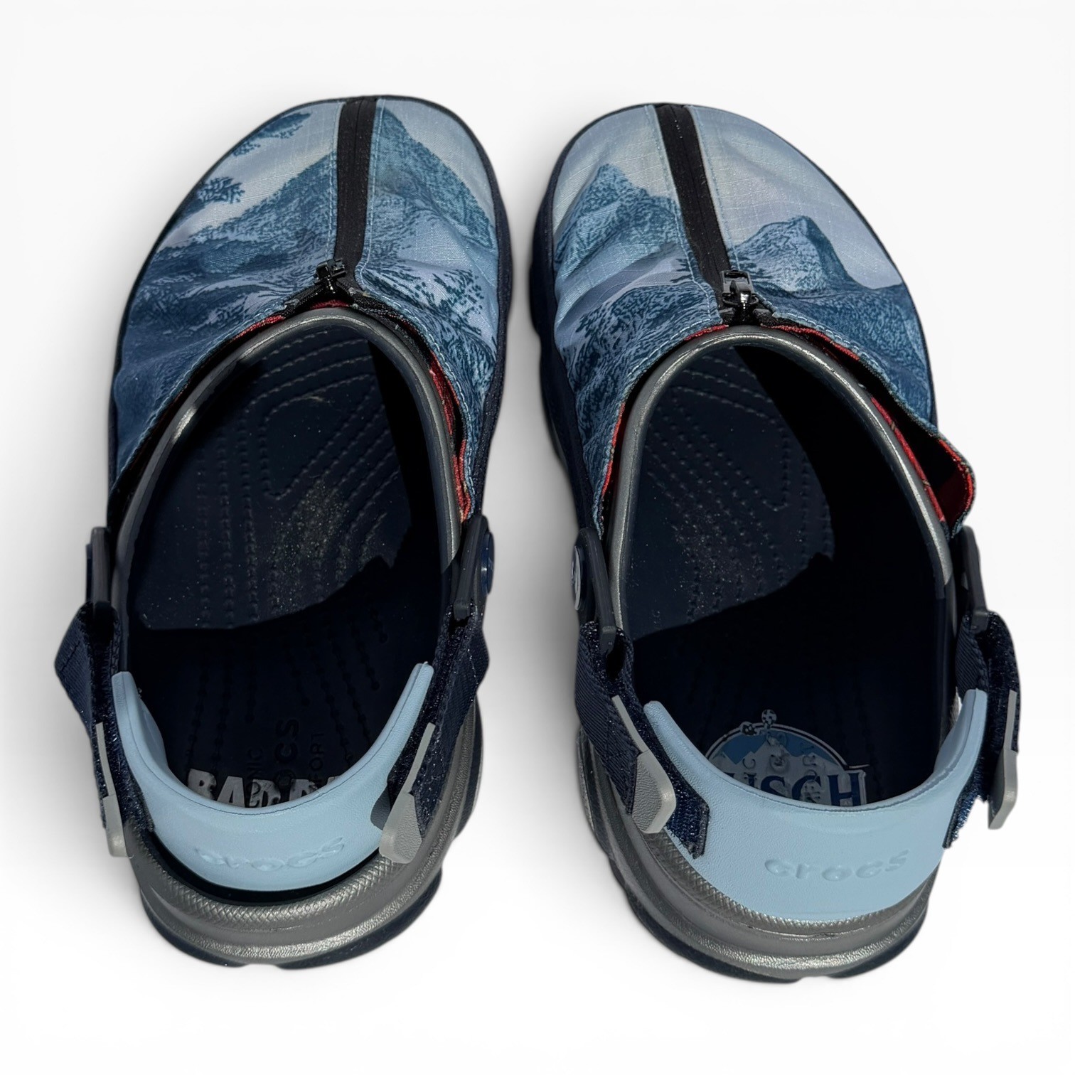 Crocs x Busch Light All Terrain Clogs Kids M4 W6 Insulated Blue Mountain Zip