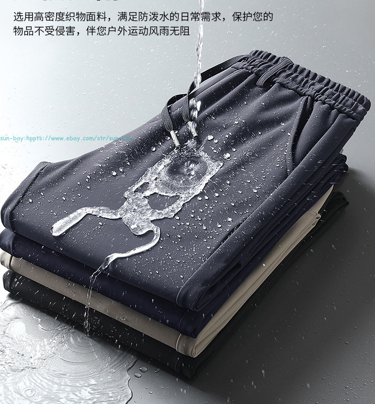 Winter Men Fleece Lined Joggers Pants Workout Warm Trousers Casual Straight Pant