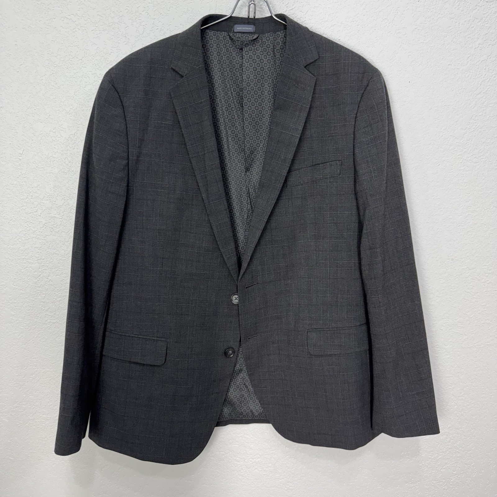Madison Slim Fit Gray Basic Blazer Jacket For Mens Size 44R Career 2 Button Suit
