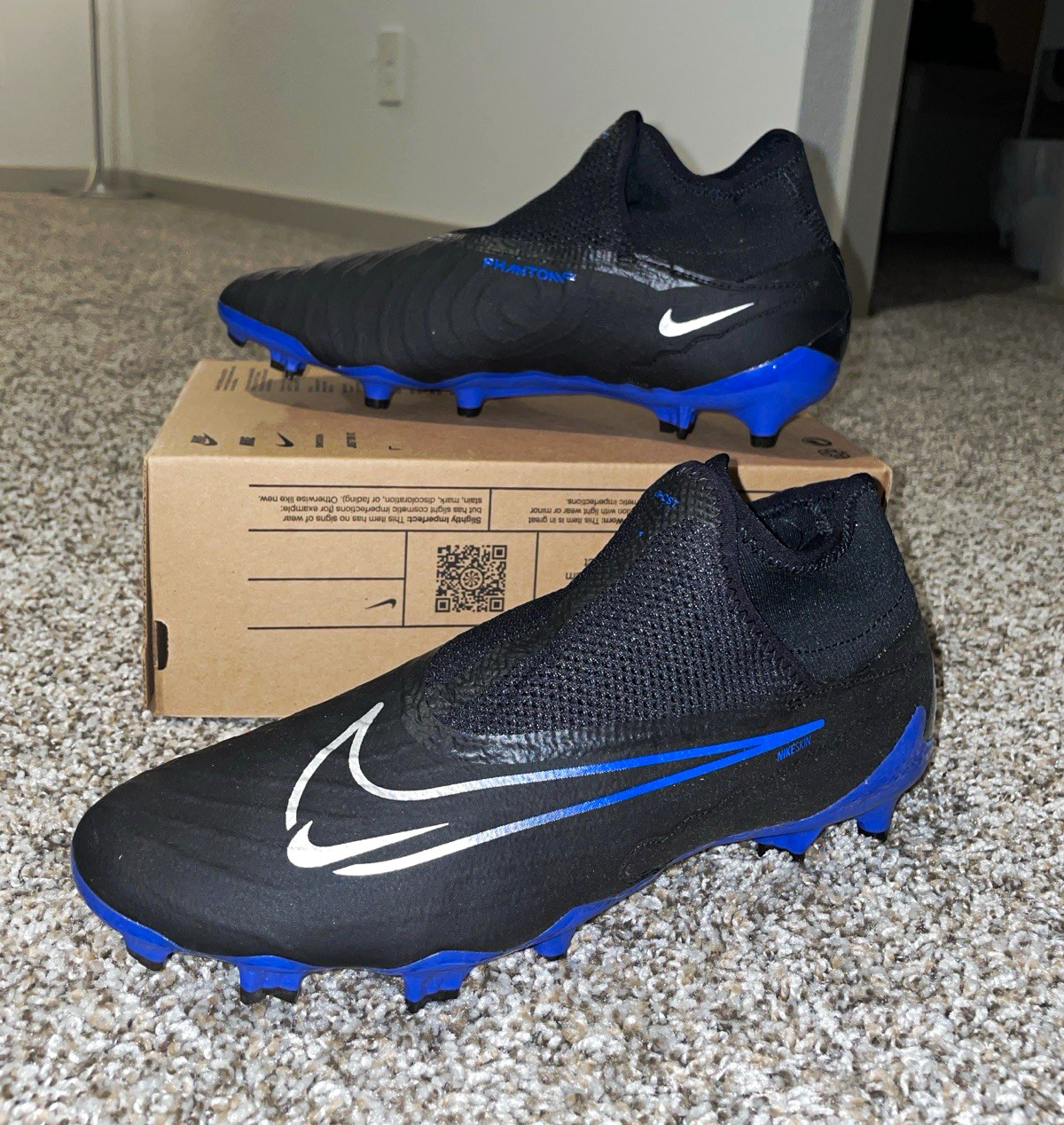 Nike Phantom GX Pro DF FG Shadow Pack Black/Blue Men’s Soccer Cleats DD9465-040