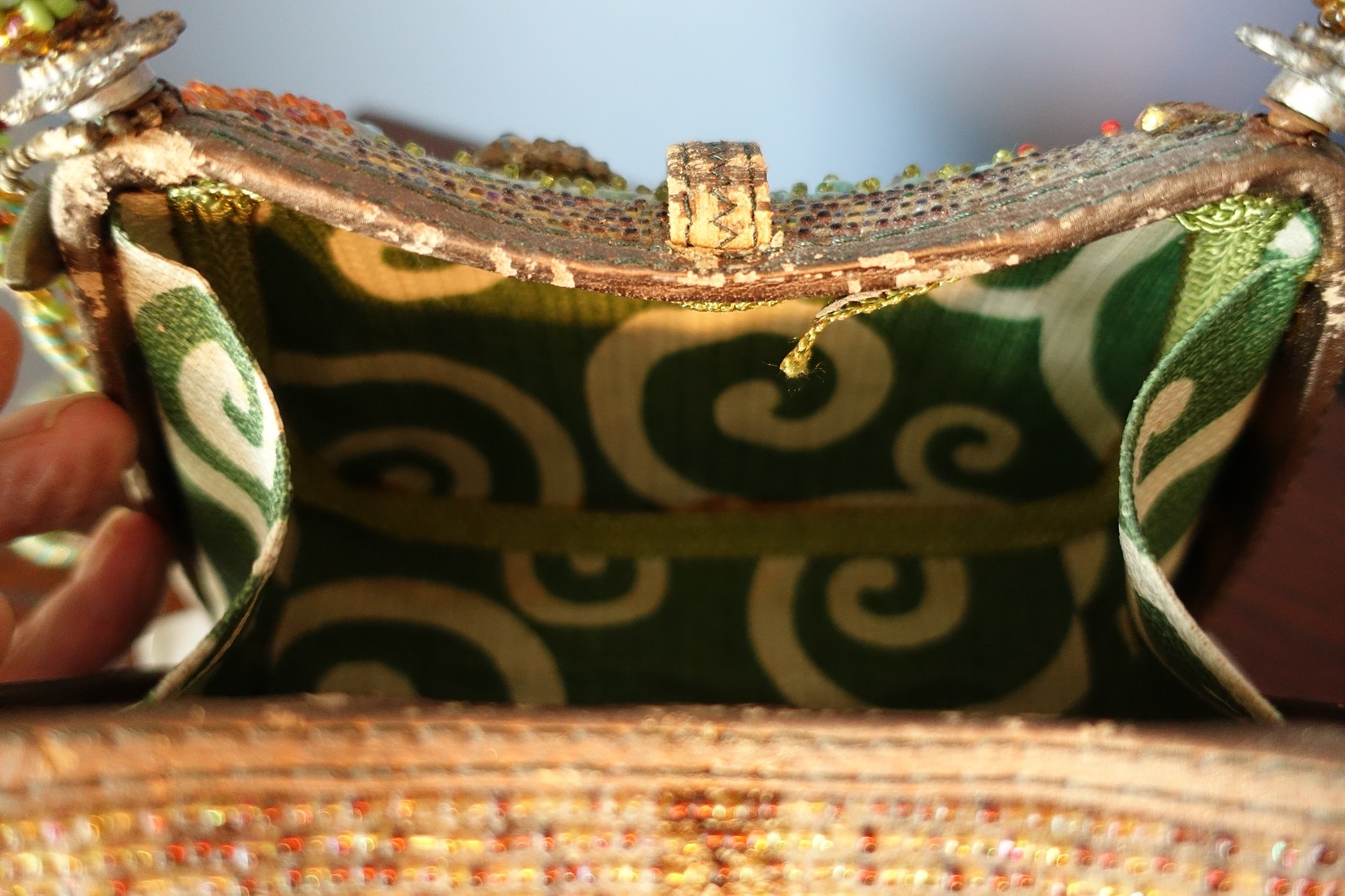 Mary Frances SEAHORSE SEALIFE EMBELLISHED BEADED PURSE HANDBAG