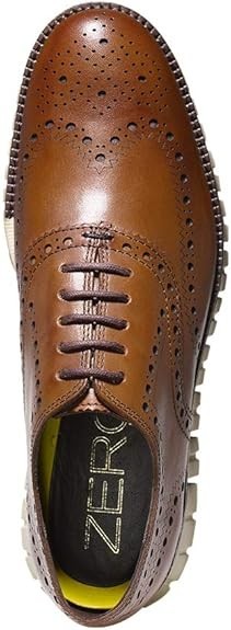 COLE HAAN Zerogrand Wingtip Oxford Shoes Men’s Size 11 British Tan